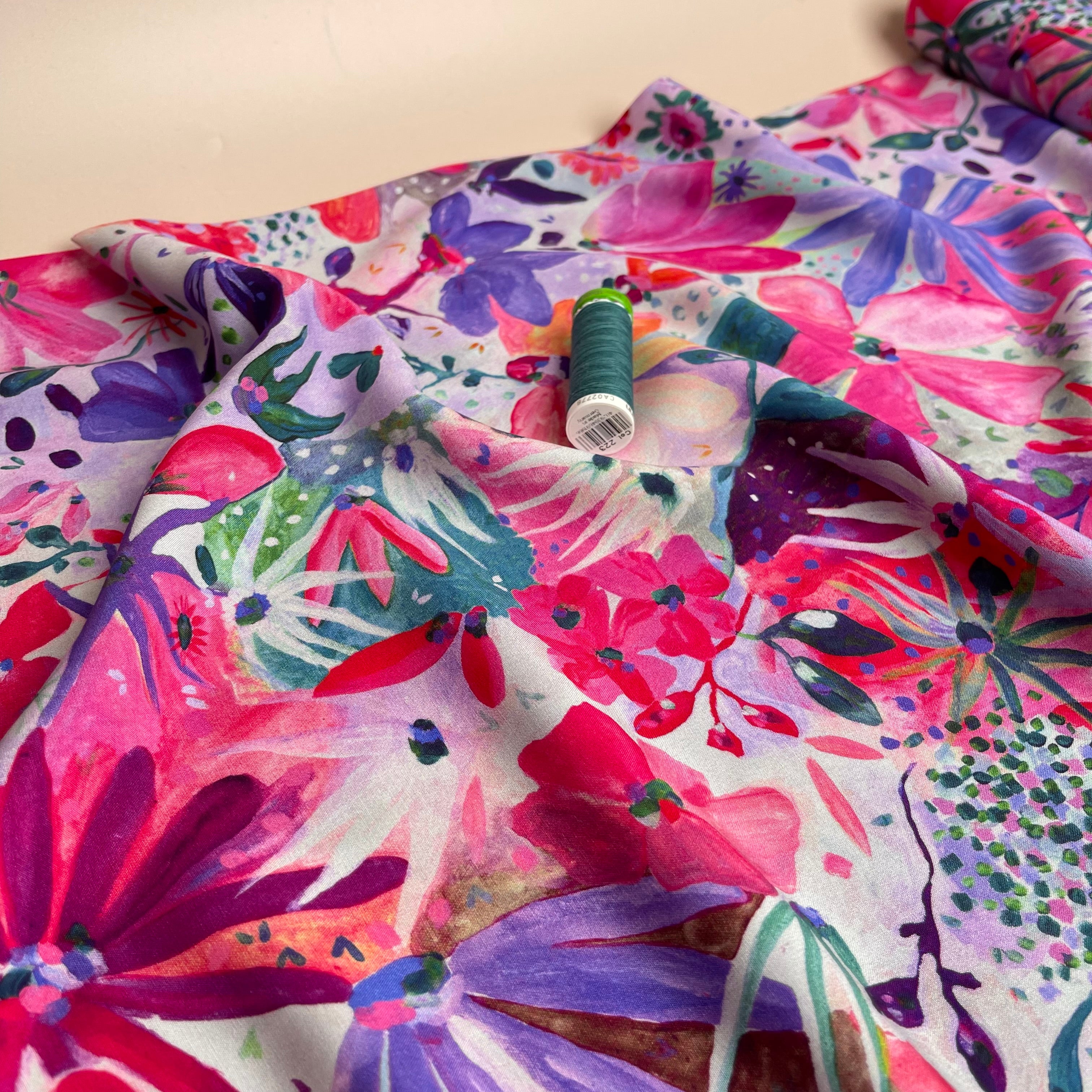 REMNANT 0.47 Metre - Nerida Hansen - Soiree Pink Viscose with LENZING™ ECOVERO™ fibres