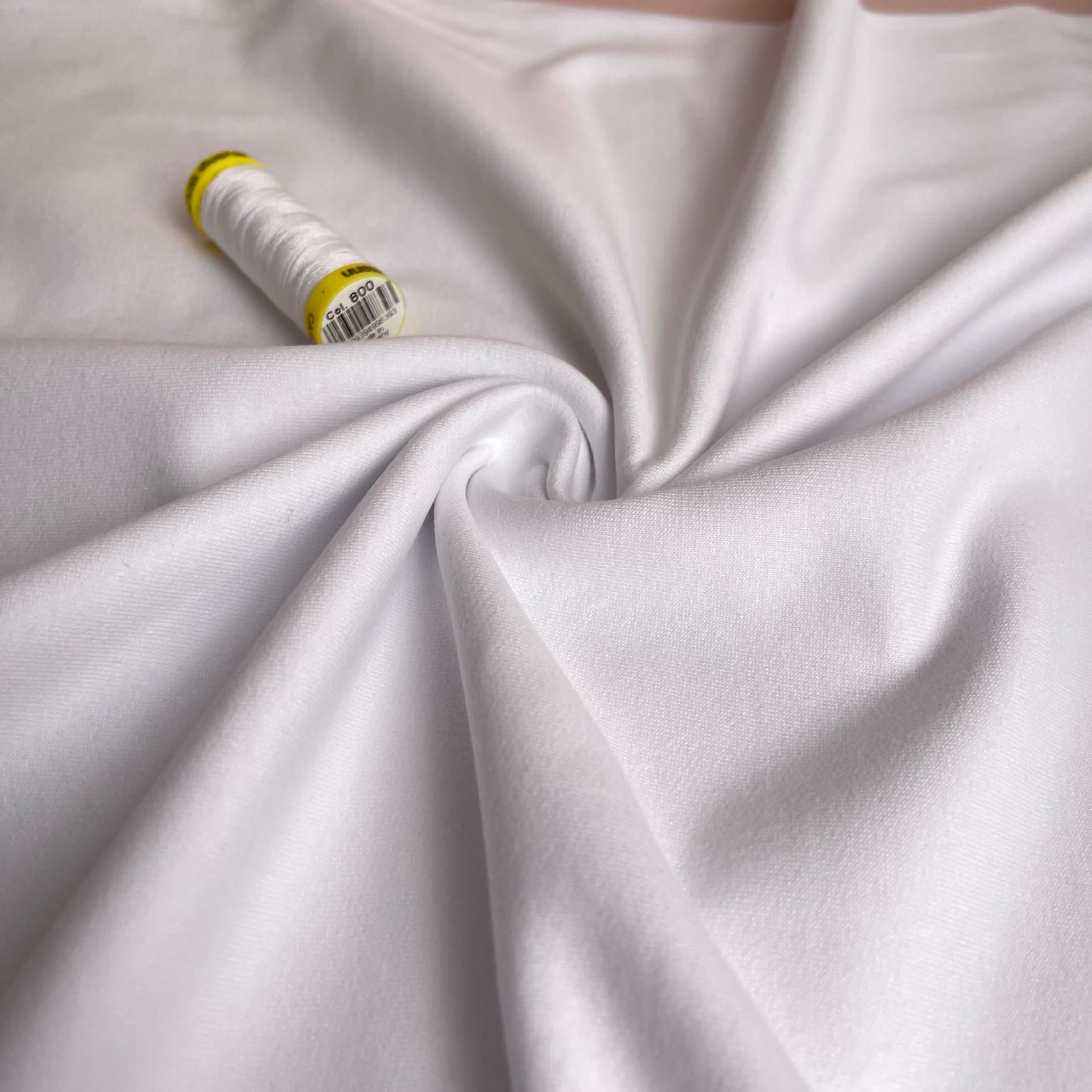 Peach Soft GOTS Organic Cotton Sweat-shirting in White