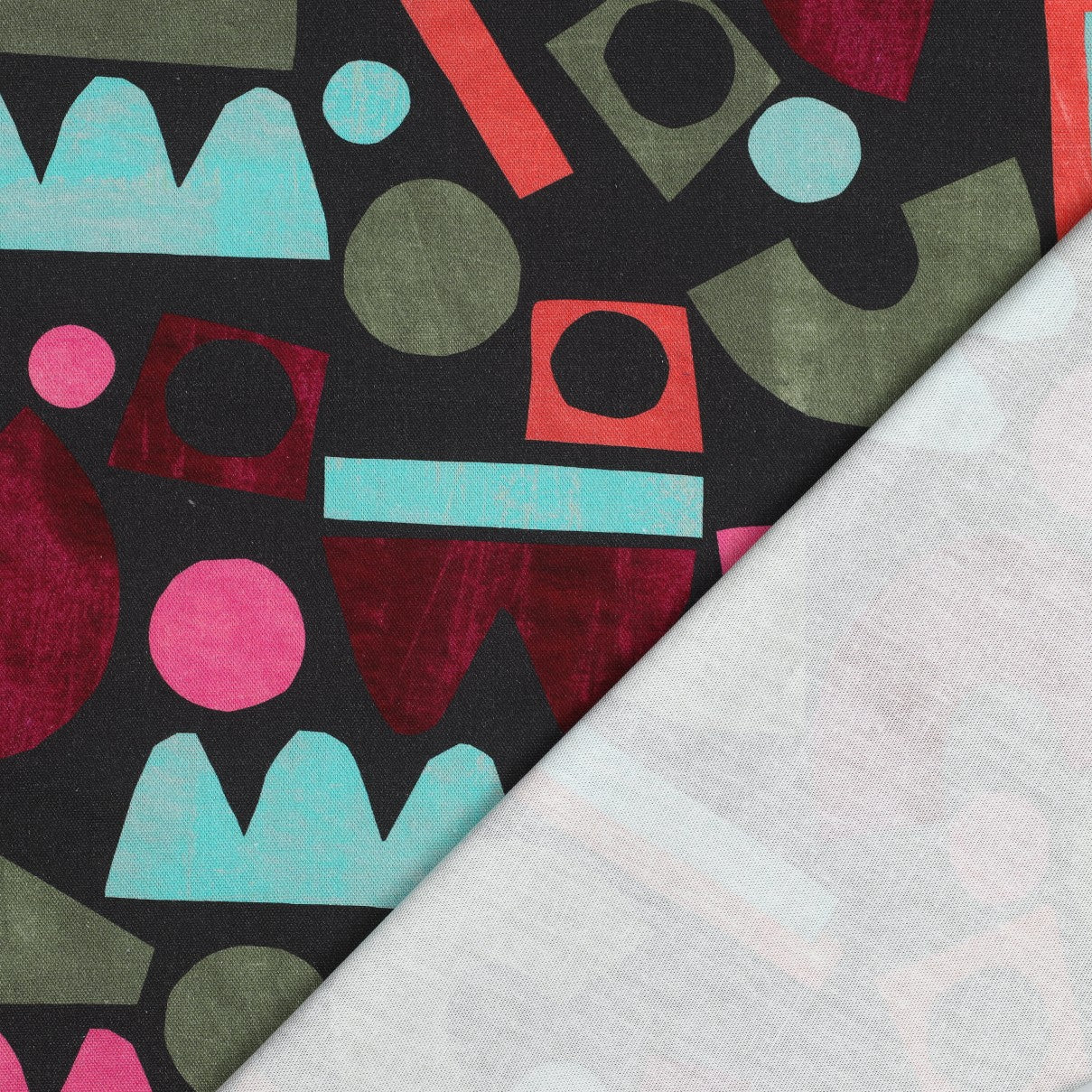 REMNANT 1.83 Metres - Nerida Hansen - Unstable Balance on Jet Black Cotton Canvas Fabric