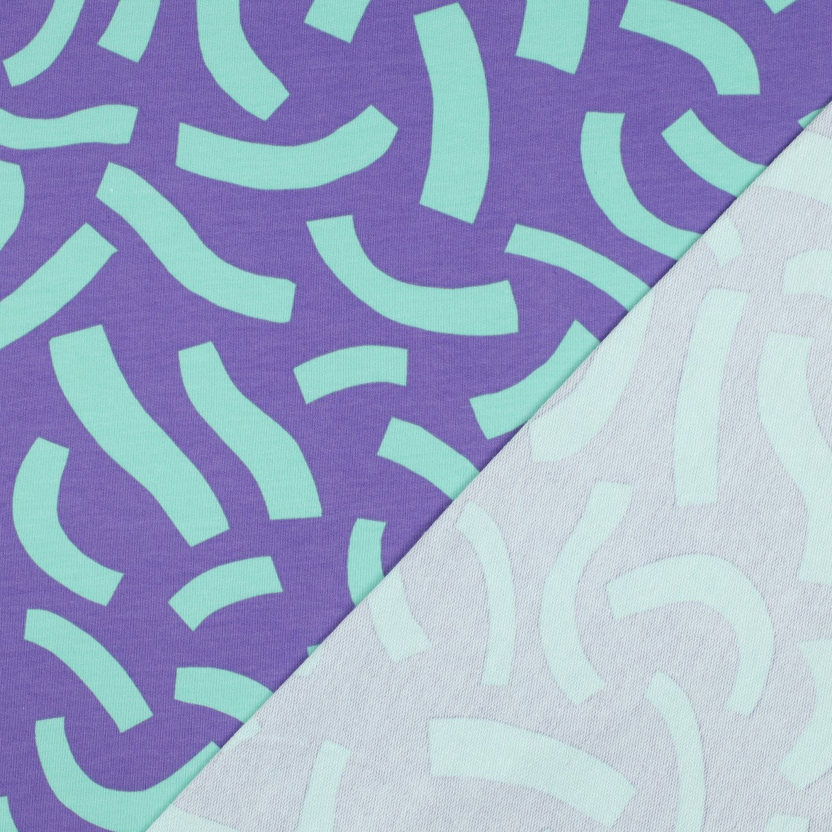 REMNANT 0.7 Metre - Nerida Hansen - Playful Purple Cotton French Terry