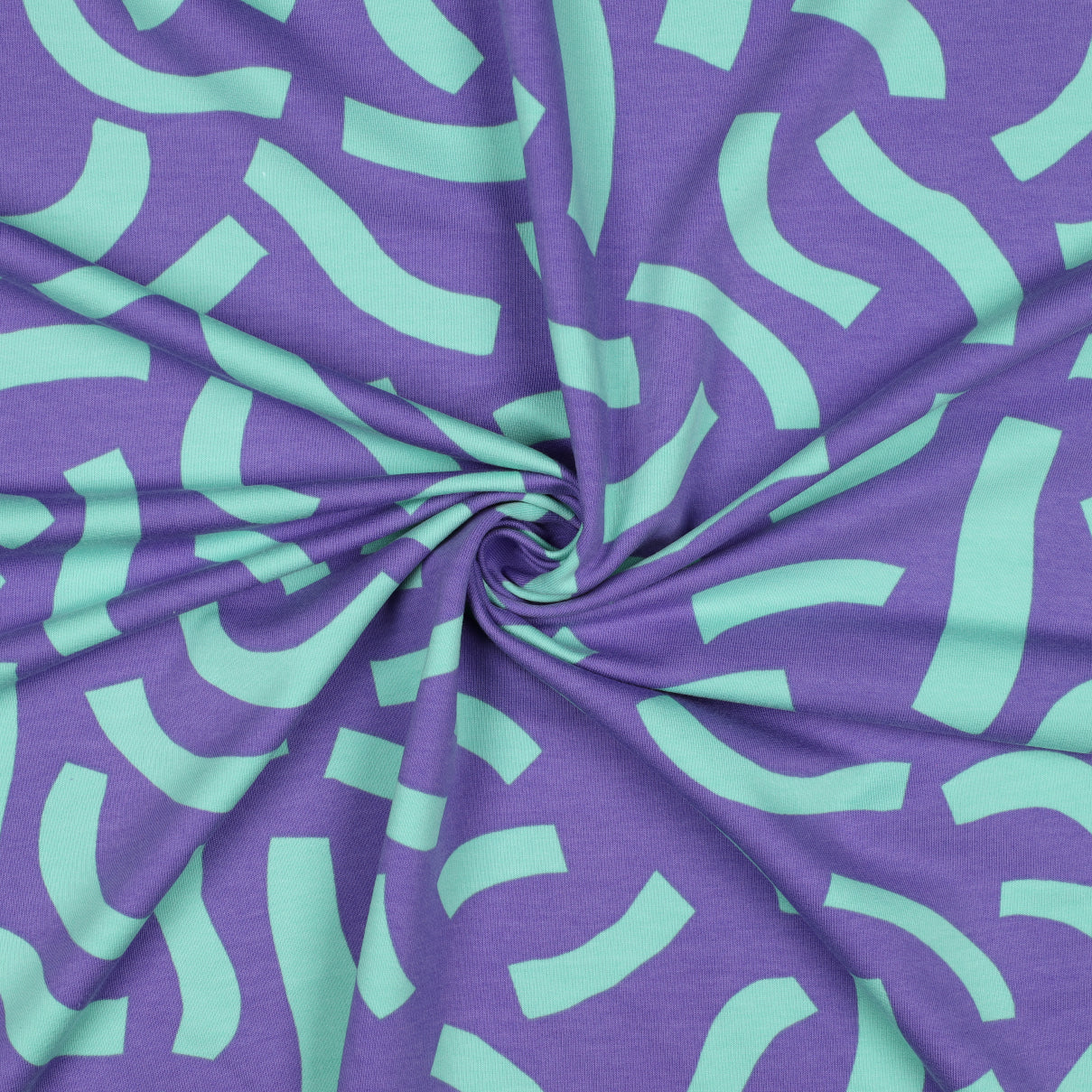 REMNANT 0.7 Metre - Nerida Hansen - Playful Purple Cotton French Terry
