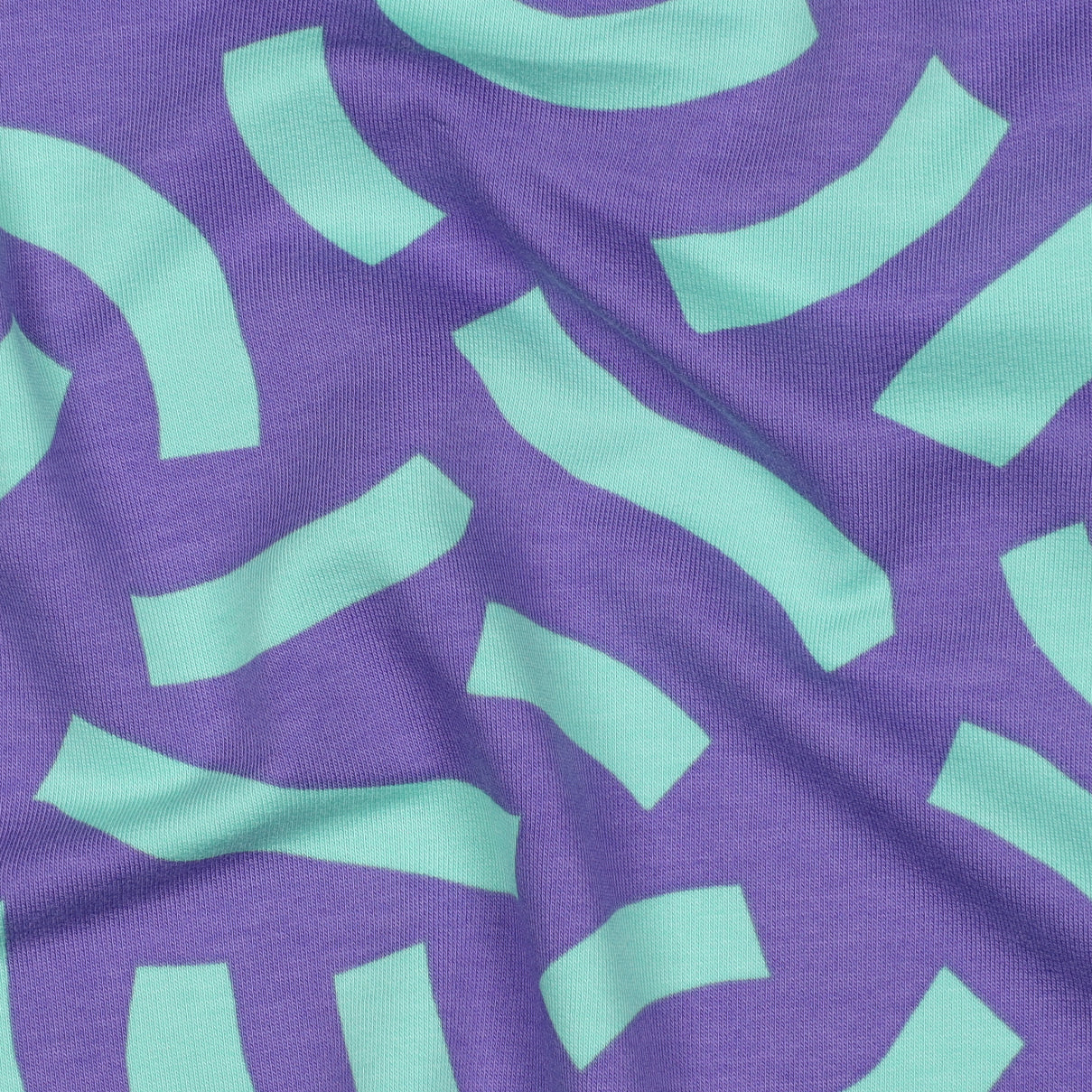 REMNANT 0.7 Metre - Nerida Hansen - Playful Purple Cotton French Terry