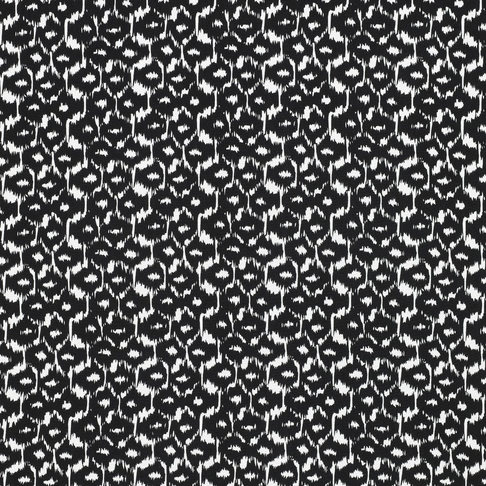 REMNANT 1.5 Metres - Black Honeycomb Viscose Fabric