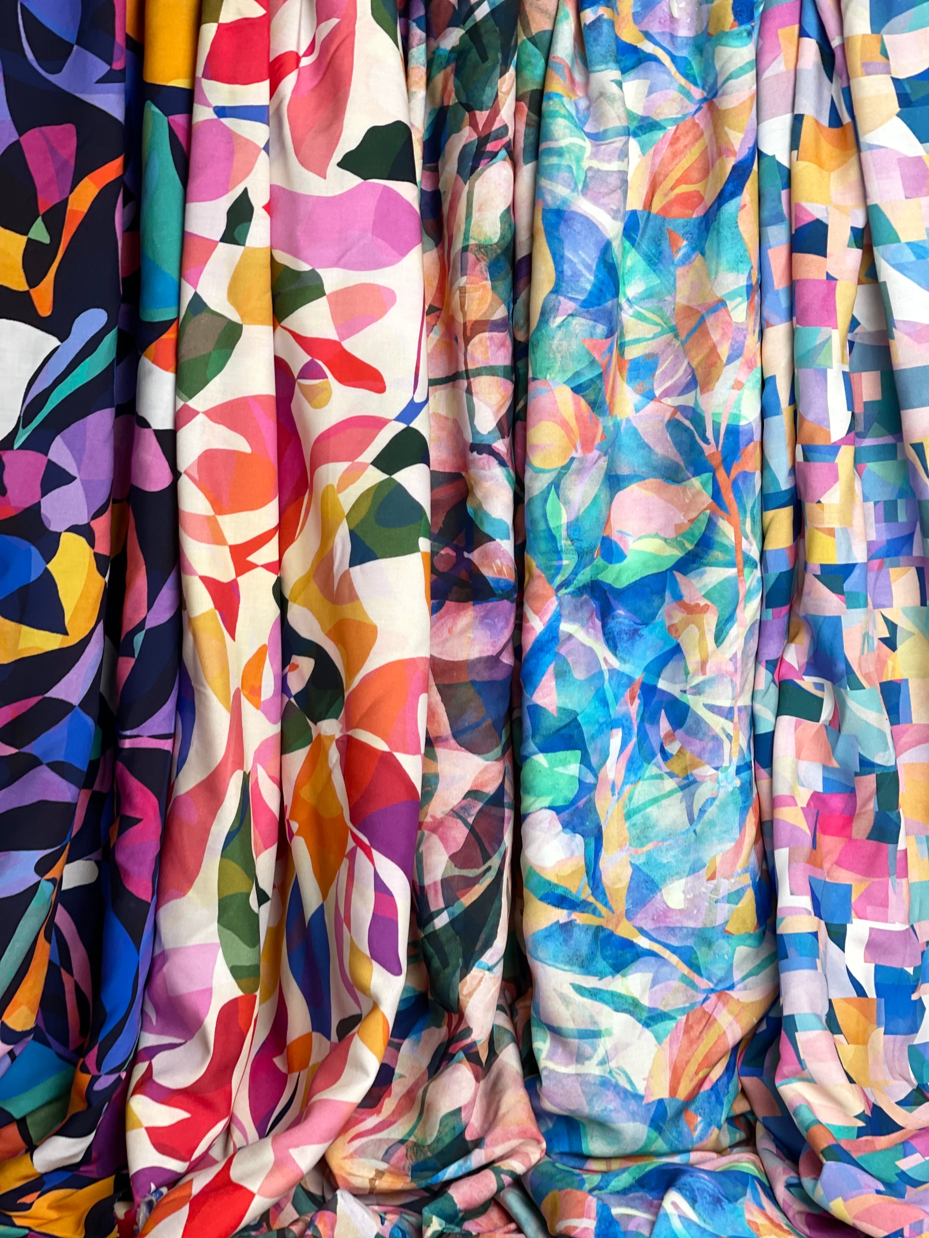 Summer Party - Painted Foliage Coast Viscose Fabric
