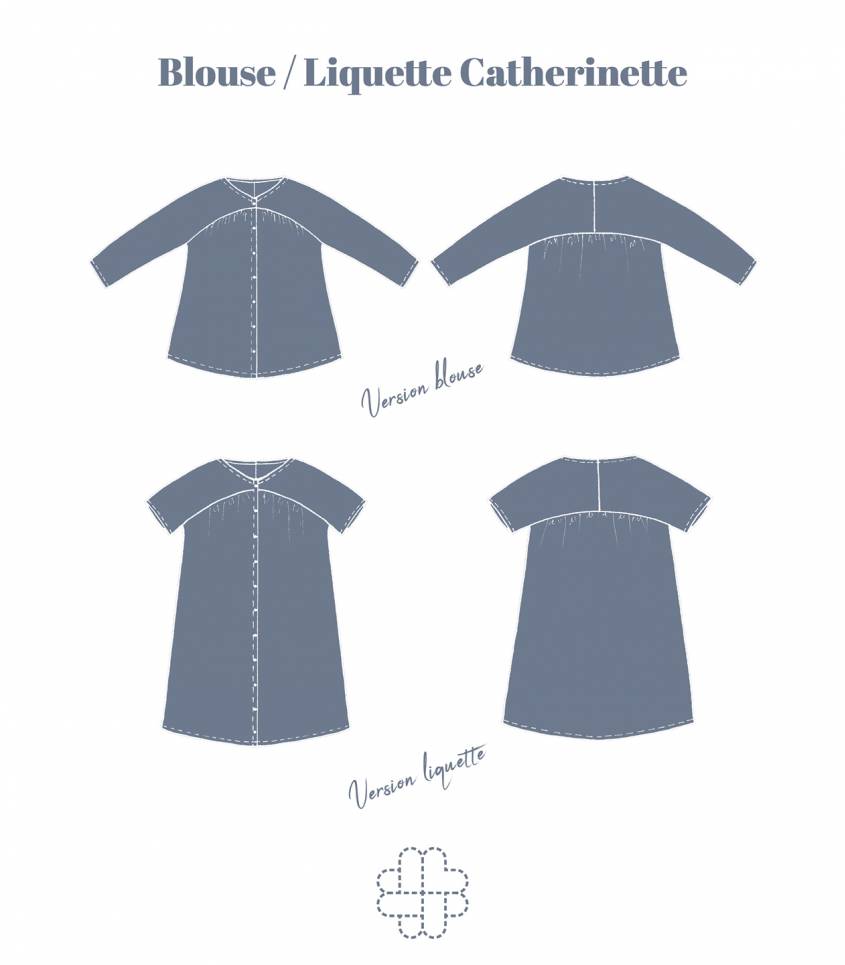 Cousette - Catherinette Blouse Sewing Pattern French Version