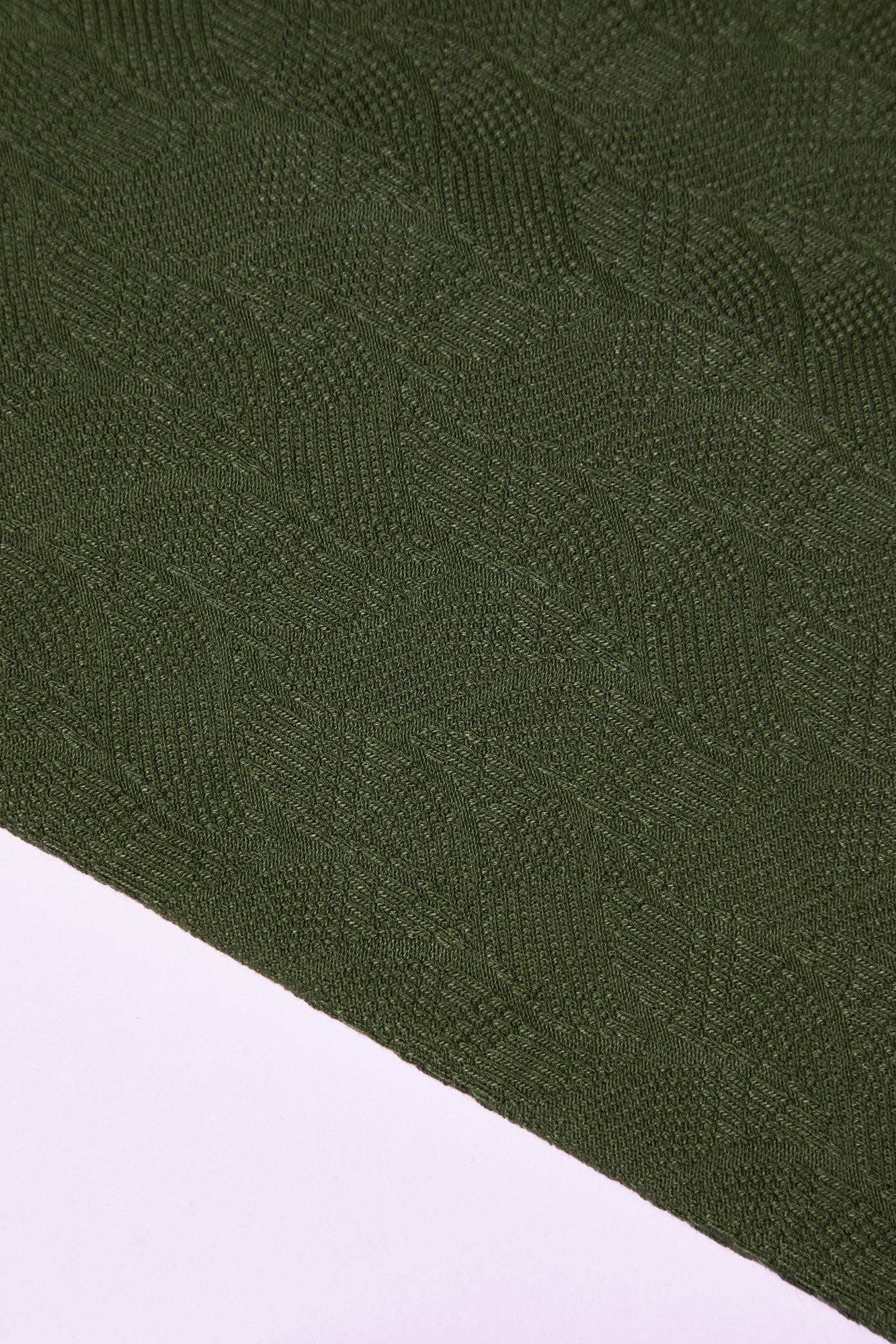 Mind The MAKER - Organic Leaf Jacquard Knit in Khaki Green