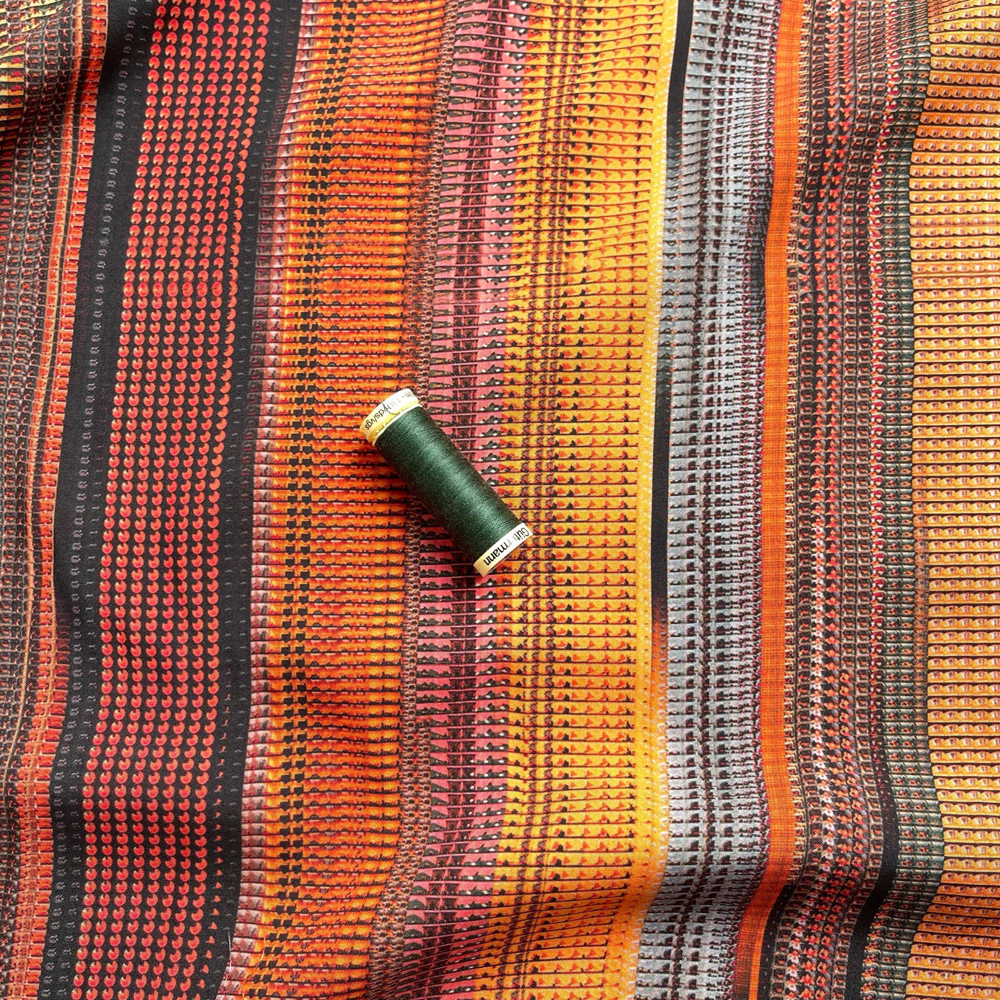 Sunset Stripes Viscose Fabric