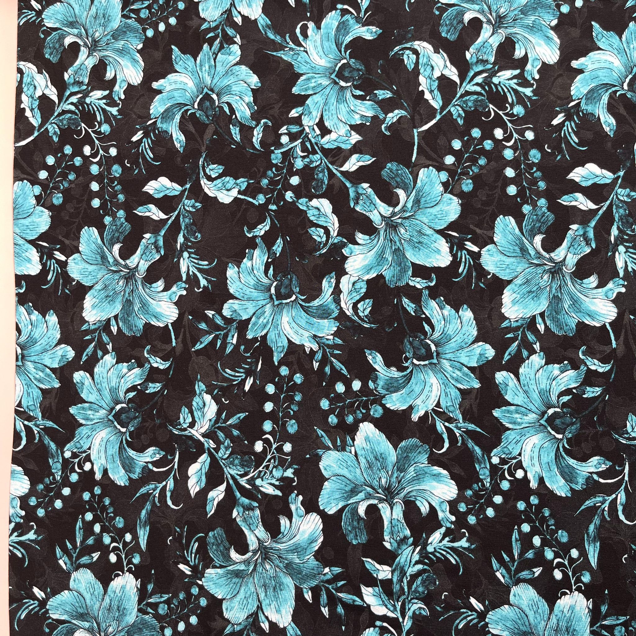 REMNANT 2.63 Metres - Danish Design - Watercolour Lily ECOVERVO™ Viscose Jersey