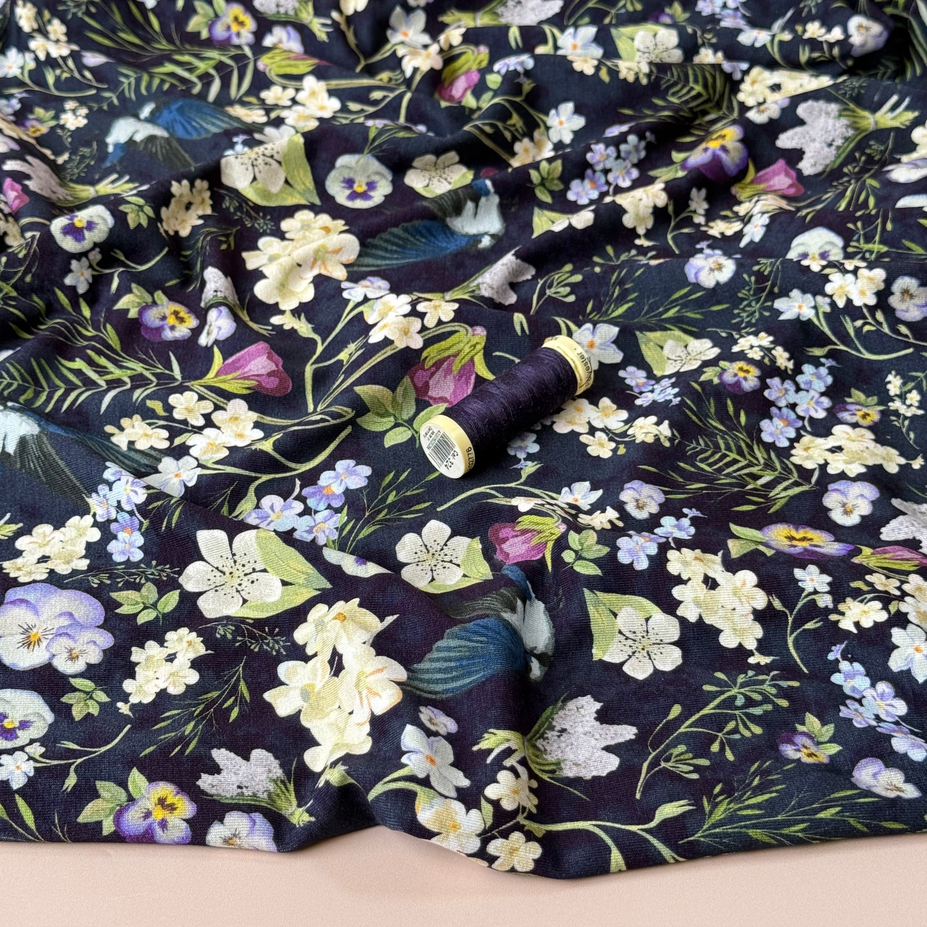 Danish Design - Meadow Flowers & Birds ECOVERVO™ Viscose Jersey
