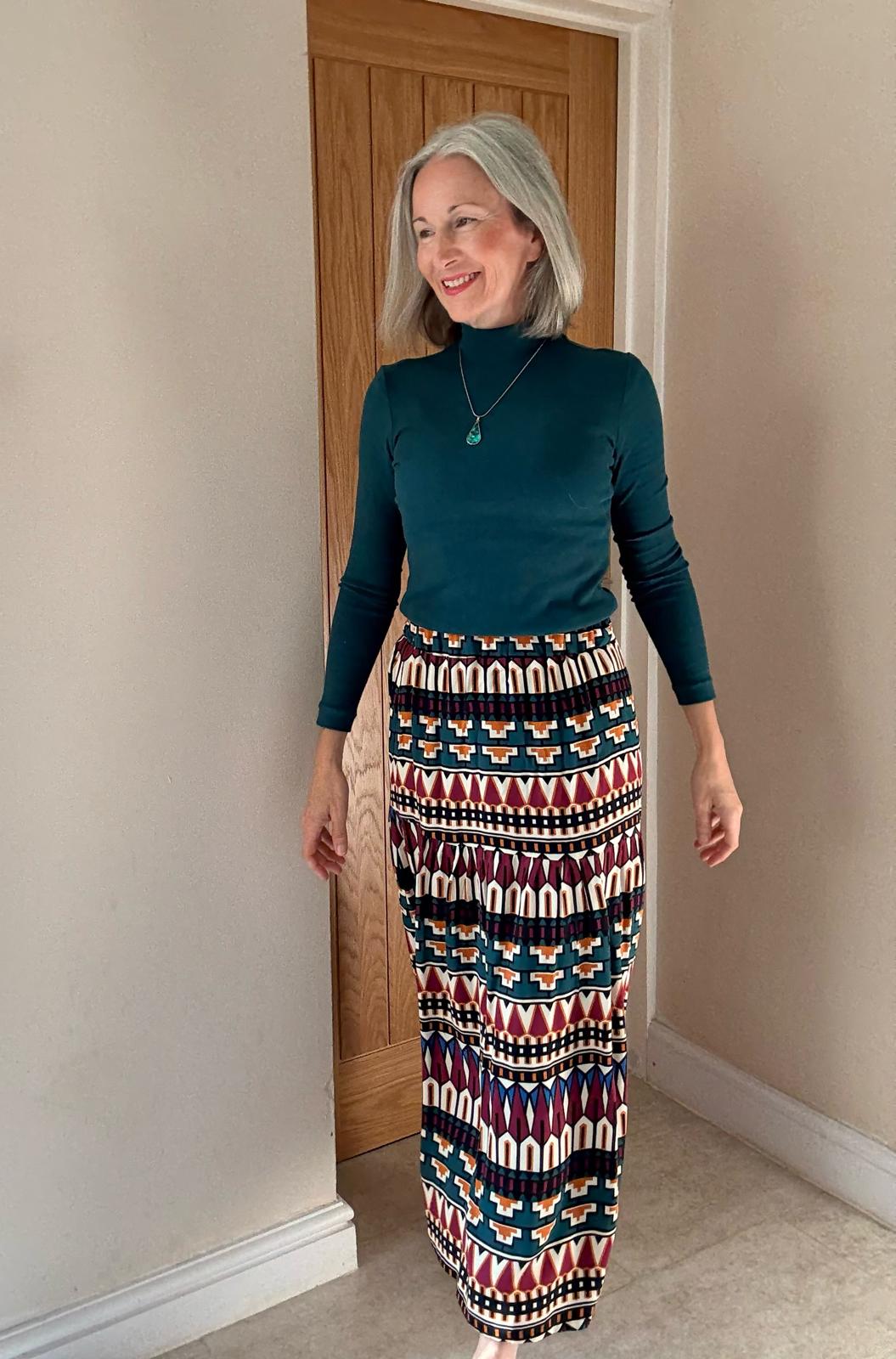 Sewing Kit - Luella Skirt in Autumn Jewel Viscose (Multiple Colours)