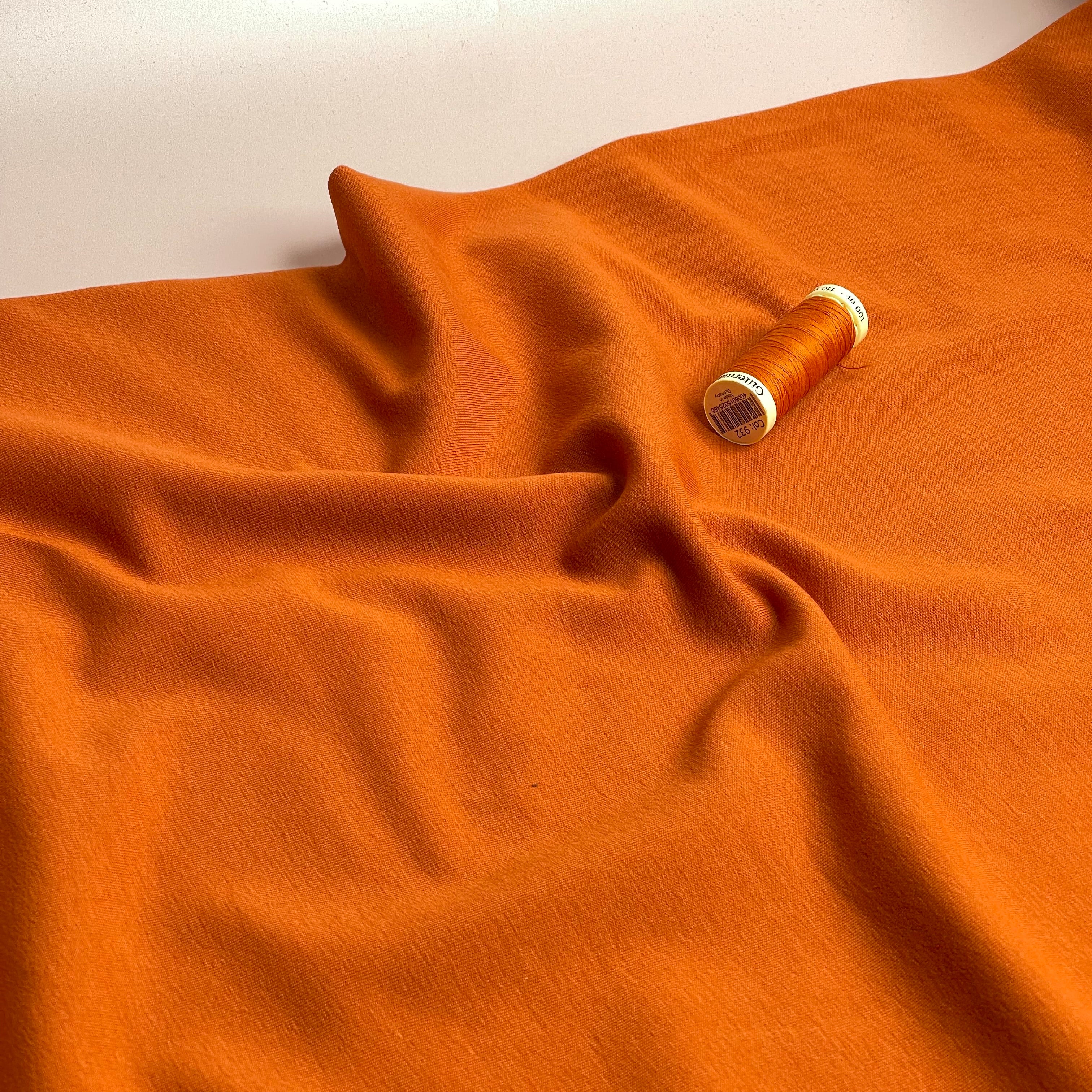 Brushed Cotton Sweat-shirting in Autumn Spice