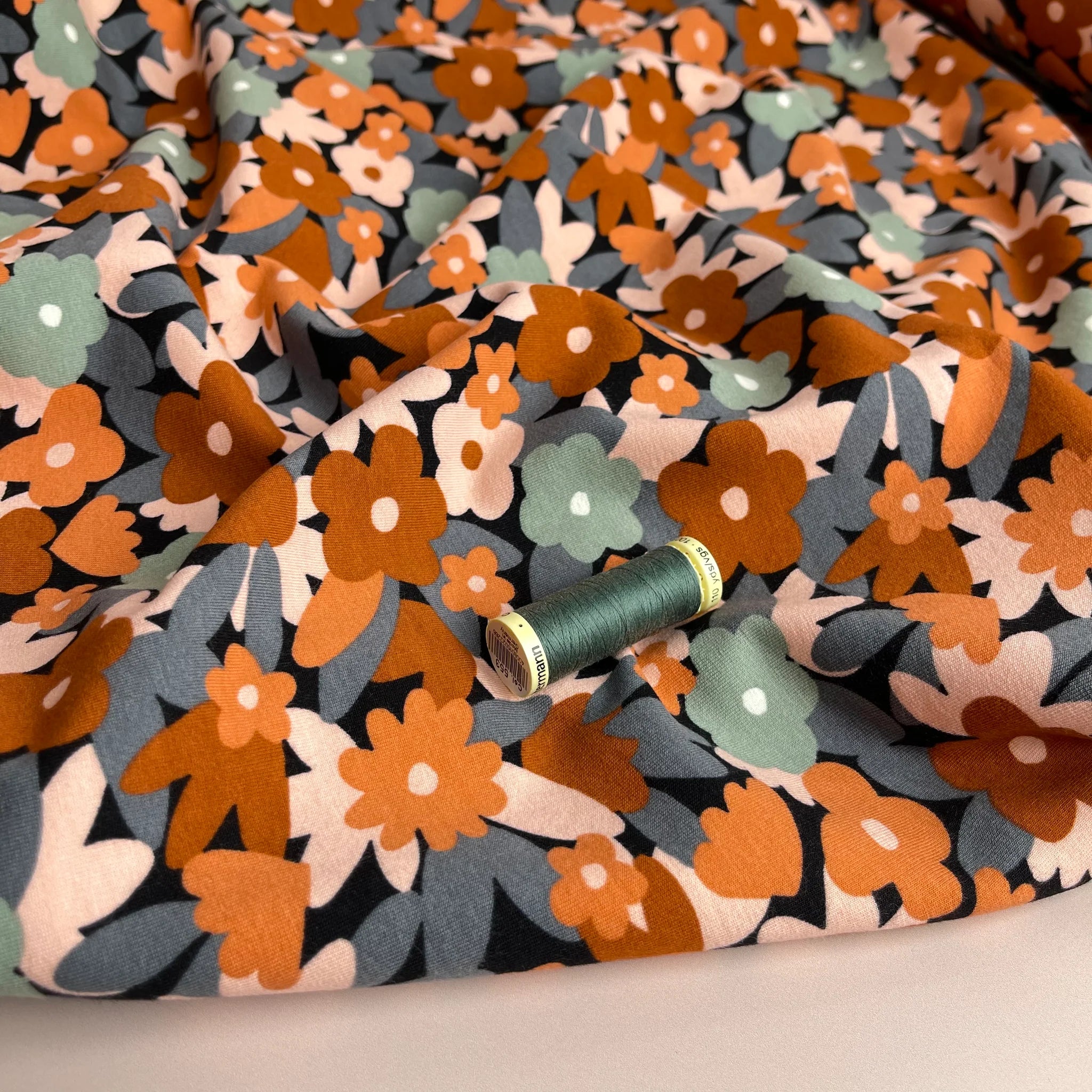 Colour Bundles - Graphic Meadow Cotton French Terry and Ribbing
