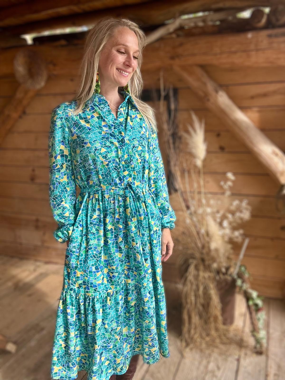 Adventure - Mosaics Viscose in Emerald