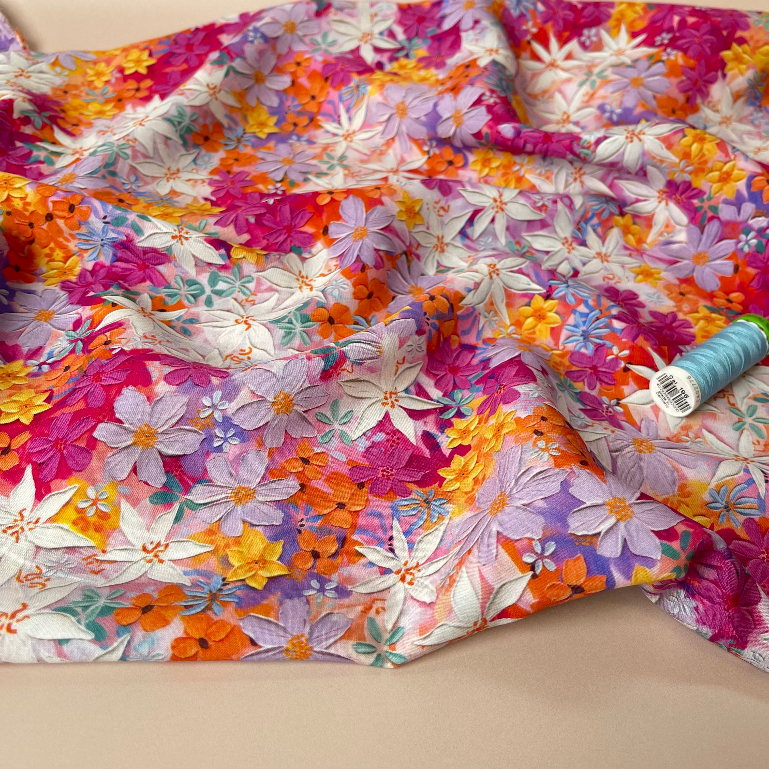 Sunny Meadow Viscose Fabric