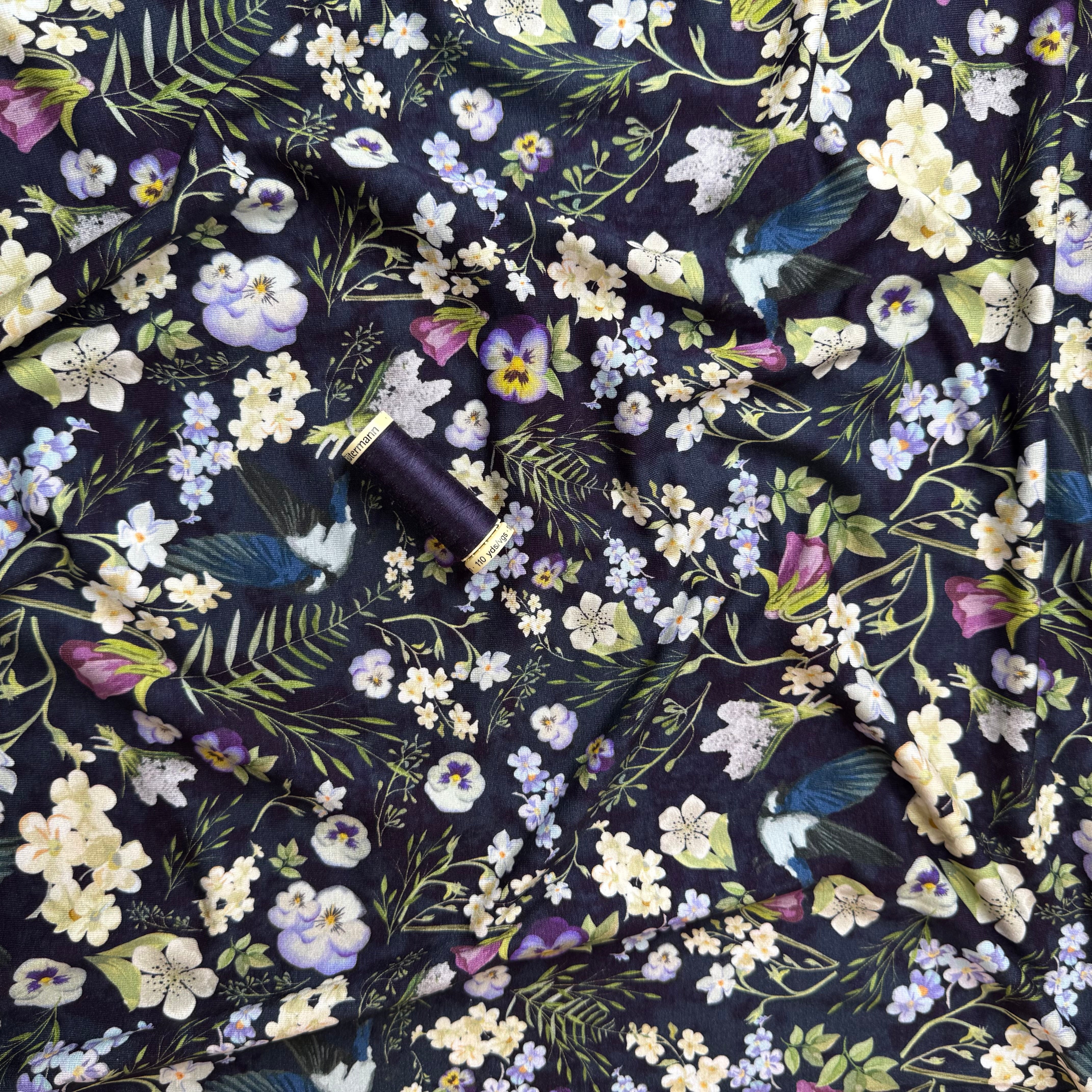 Danish Design - Meadow Flowers & Birds ECOVERVO™ Viscose Jersey