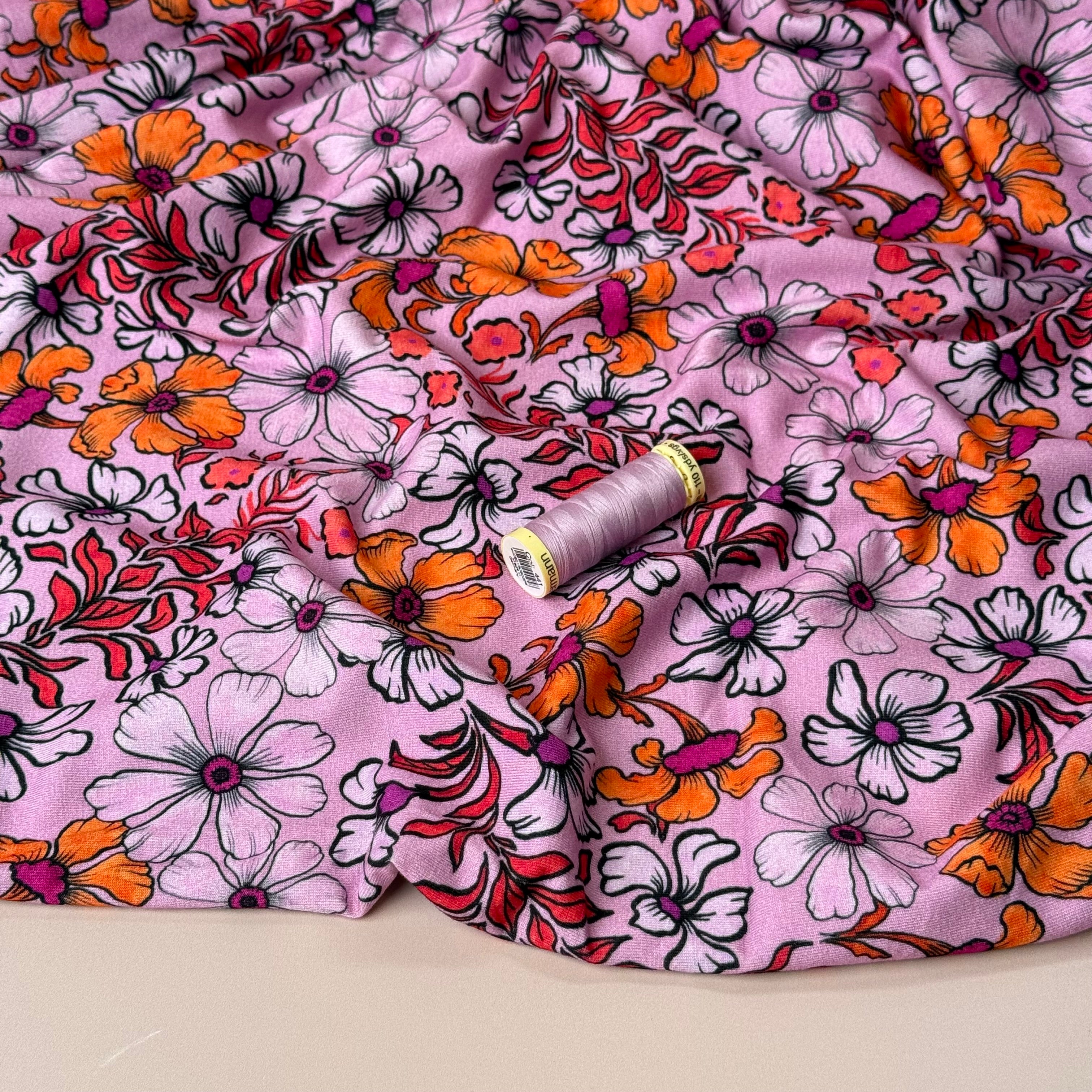 Danish Design - Cosmos Flowers ECOVERVO™ Viscose Jersey