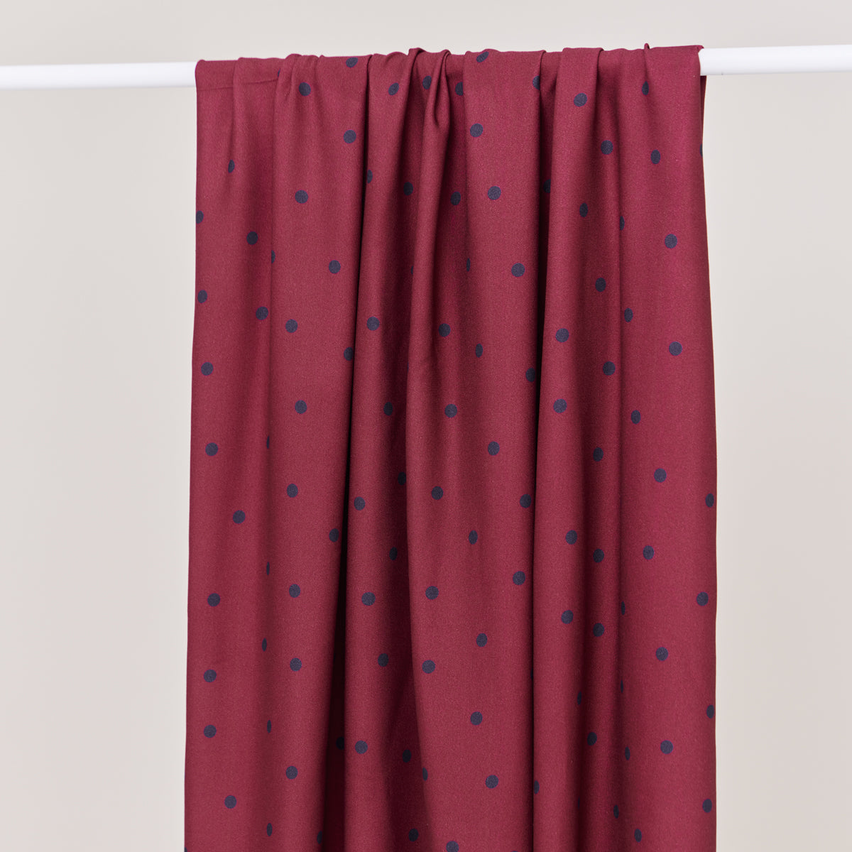 Mind The MAKER - Jolly Dots Fuchsia White ECOVERO™ Viscose Leia Crepe Fabric