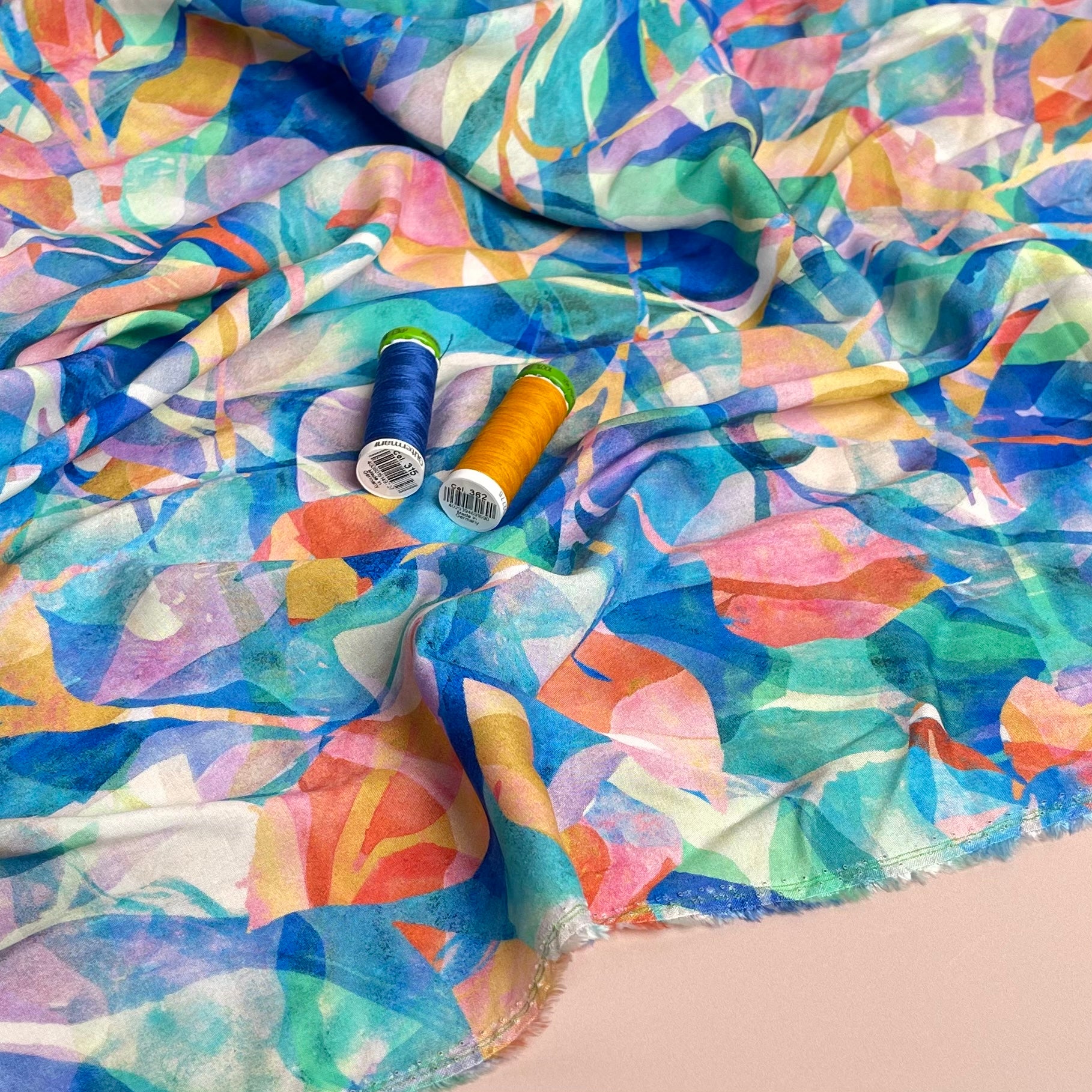 Summer Party - Painted Foliage Coast Viscose Fabric