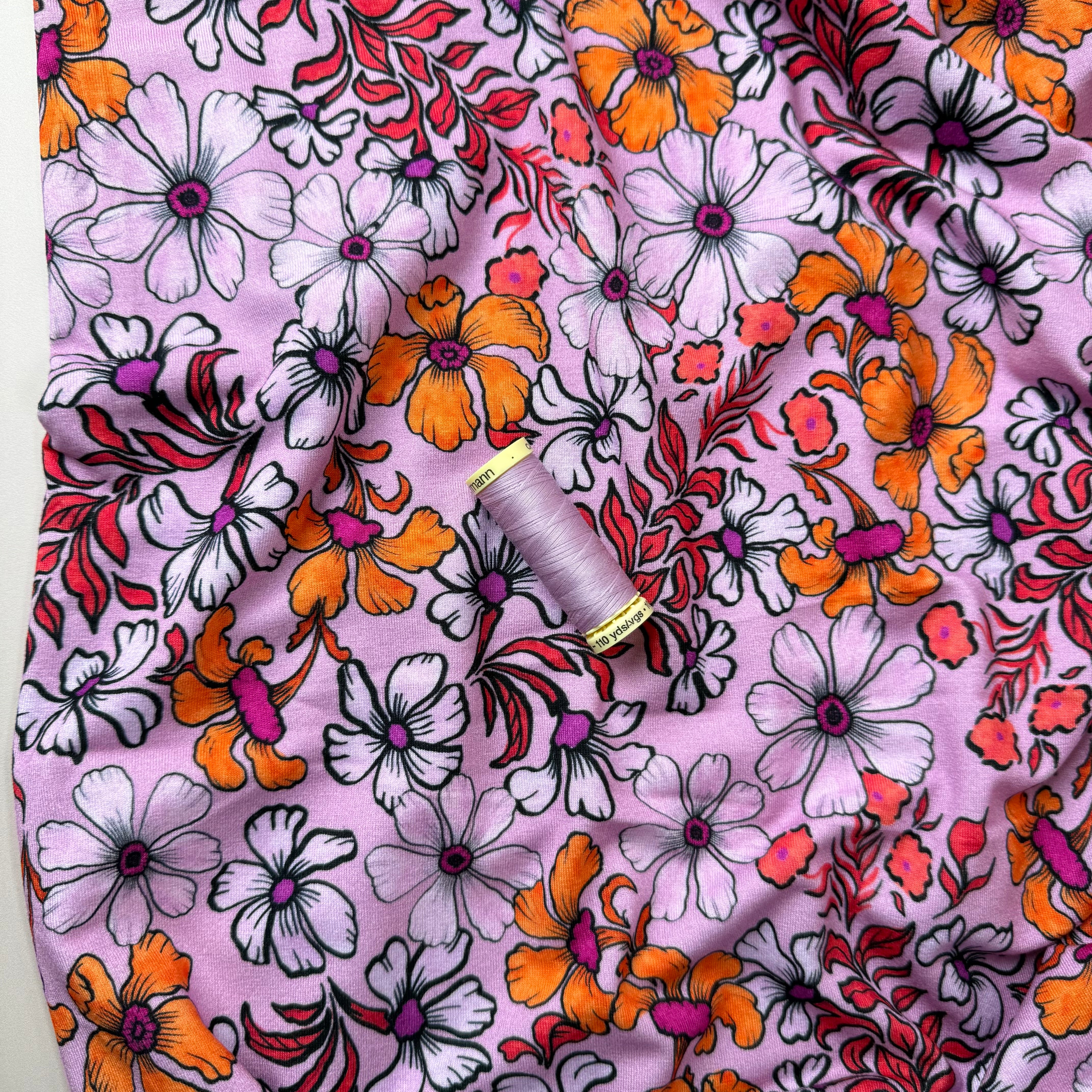 Danish Design - Cosmos Flowers ECOVERVO™ Viscose Jersey