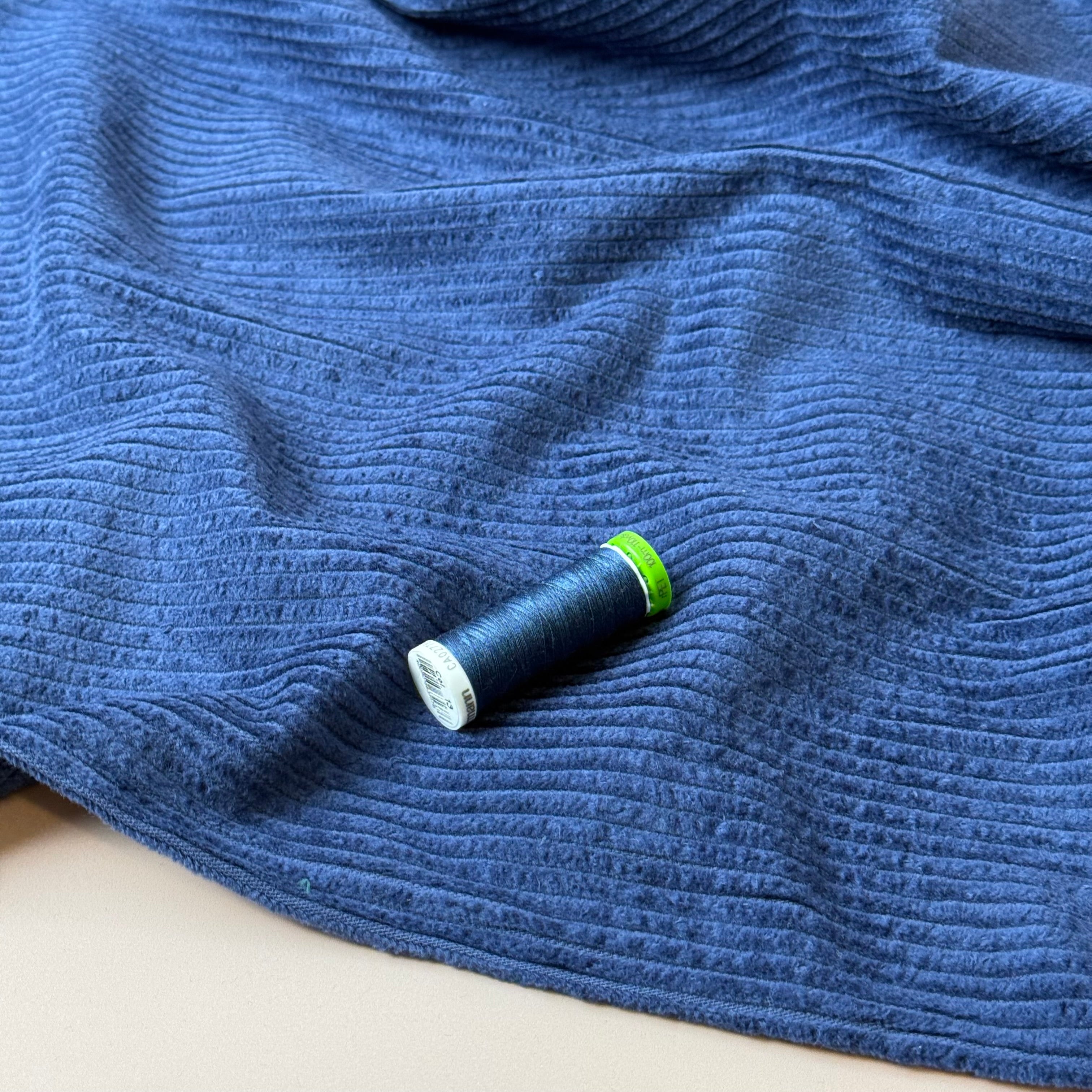 Pure Cotton Washed Corduroy 4.5W in Dark Blue