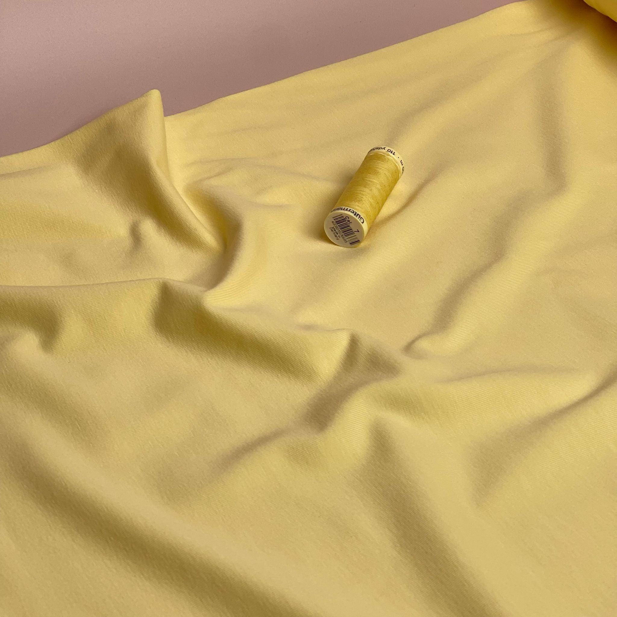 Essential Chic Spring Lemon Cotton Jersey Fabric