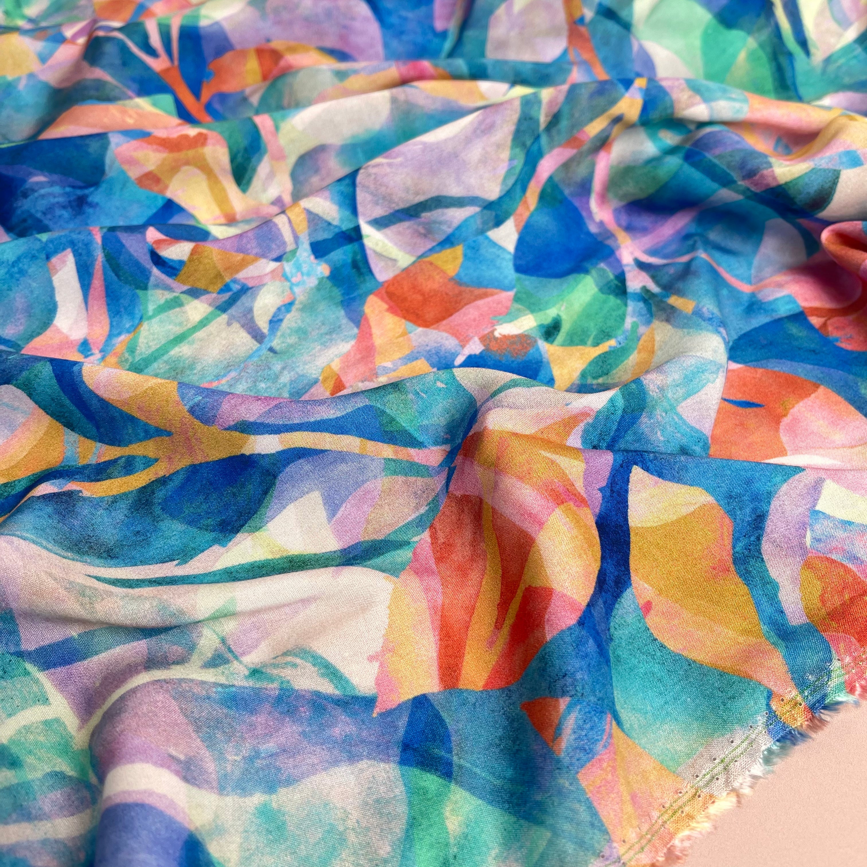 Summer Party - Painted Foliage Coast Viscose Fabric