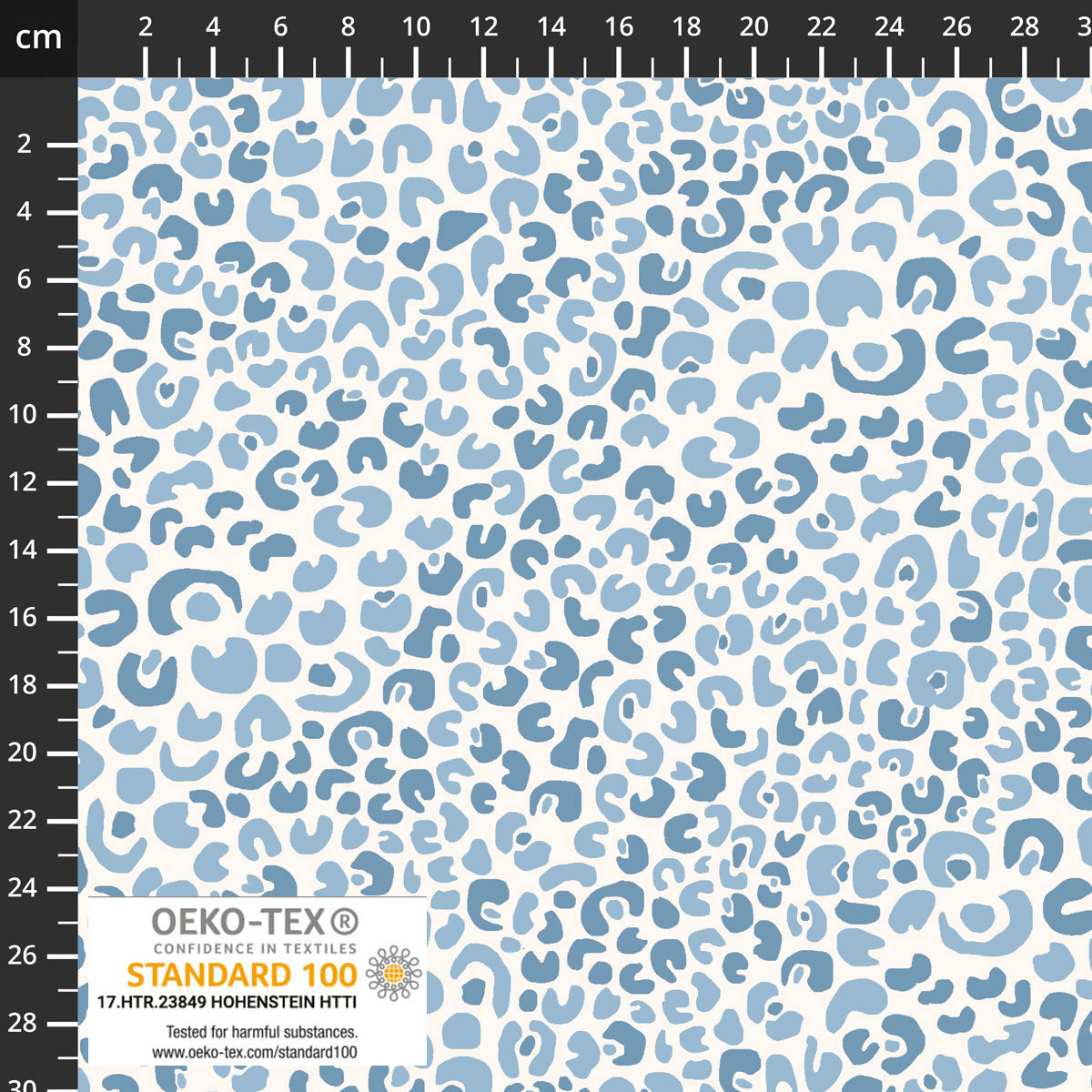 Danish Design - Cheetah Blue Cotton Jersey Fabric