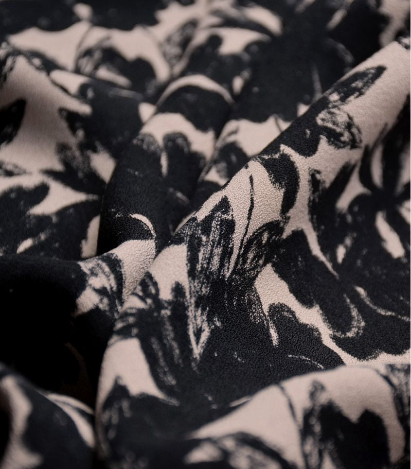 REMNANT 0.48 Metre - Cousette - Midnight Garden Viscose Crepe Fabric