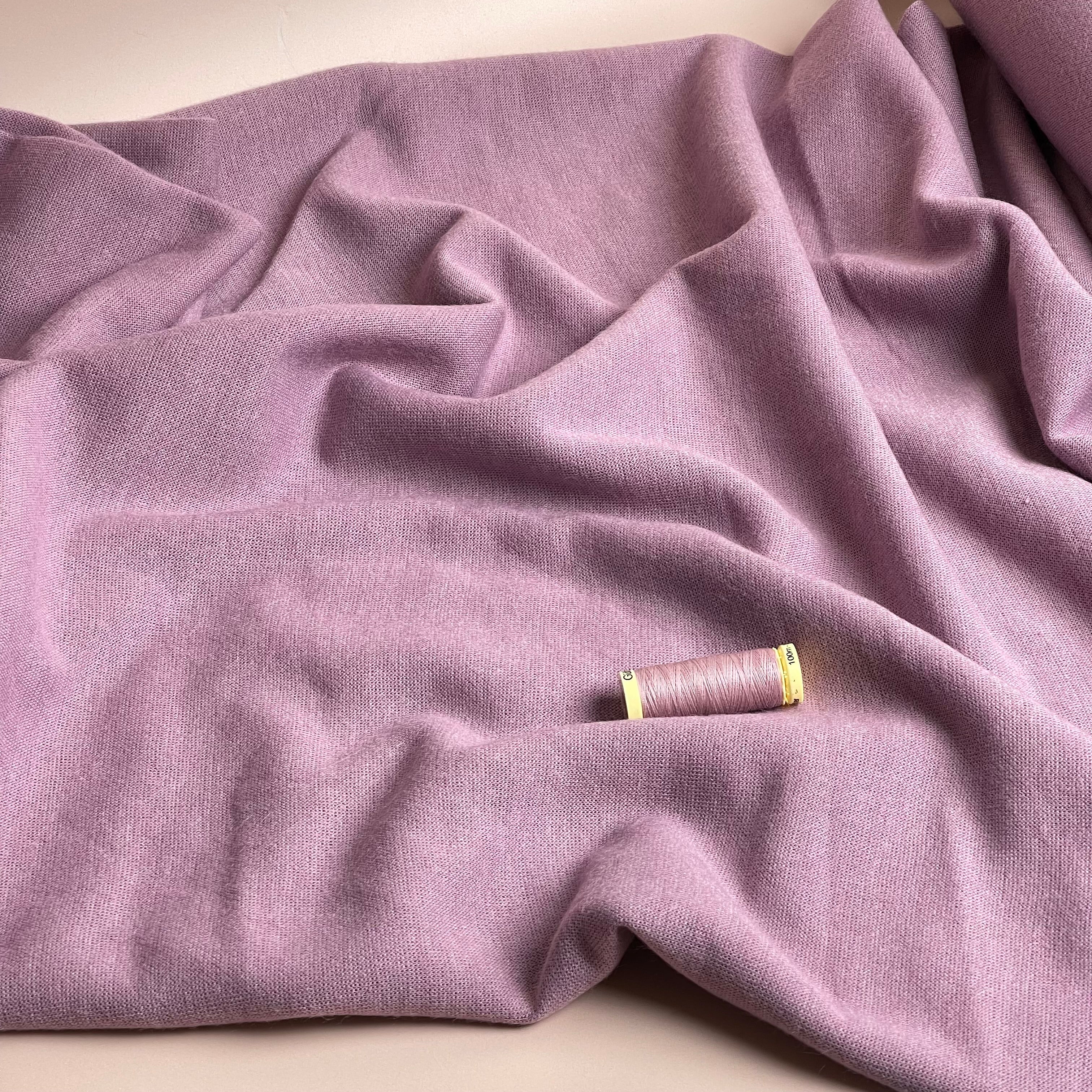 Soft Touch Viscose Blend Sweater Knit in Lilac