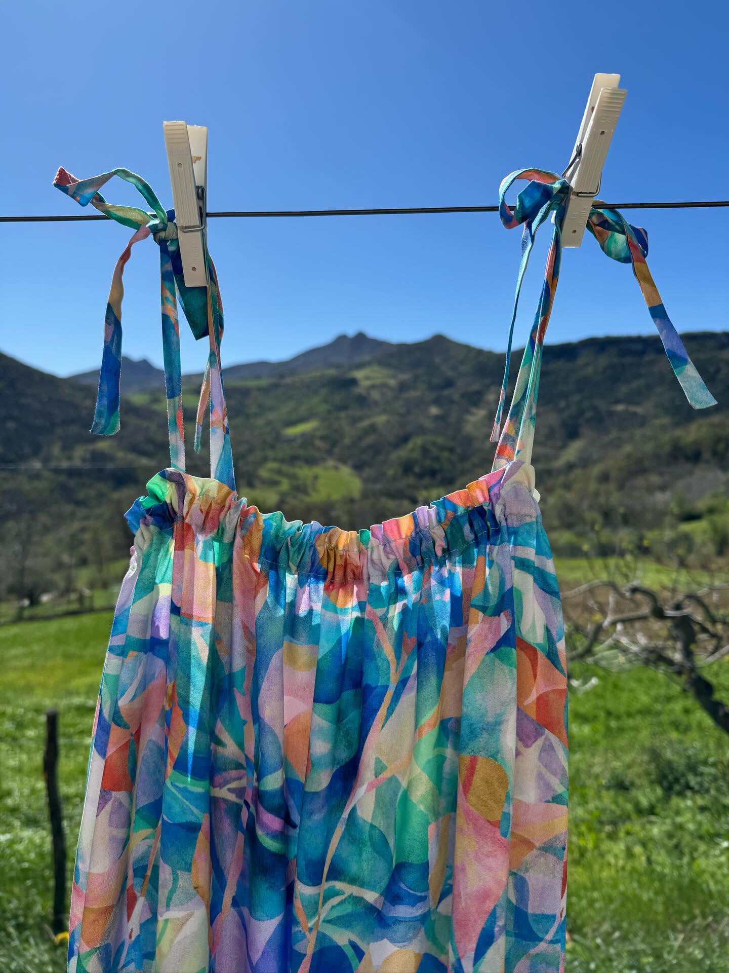 Summer Party - Painted Foliage Coast Viscose Fabric