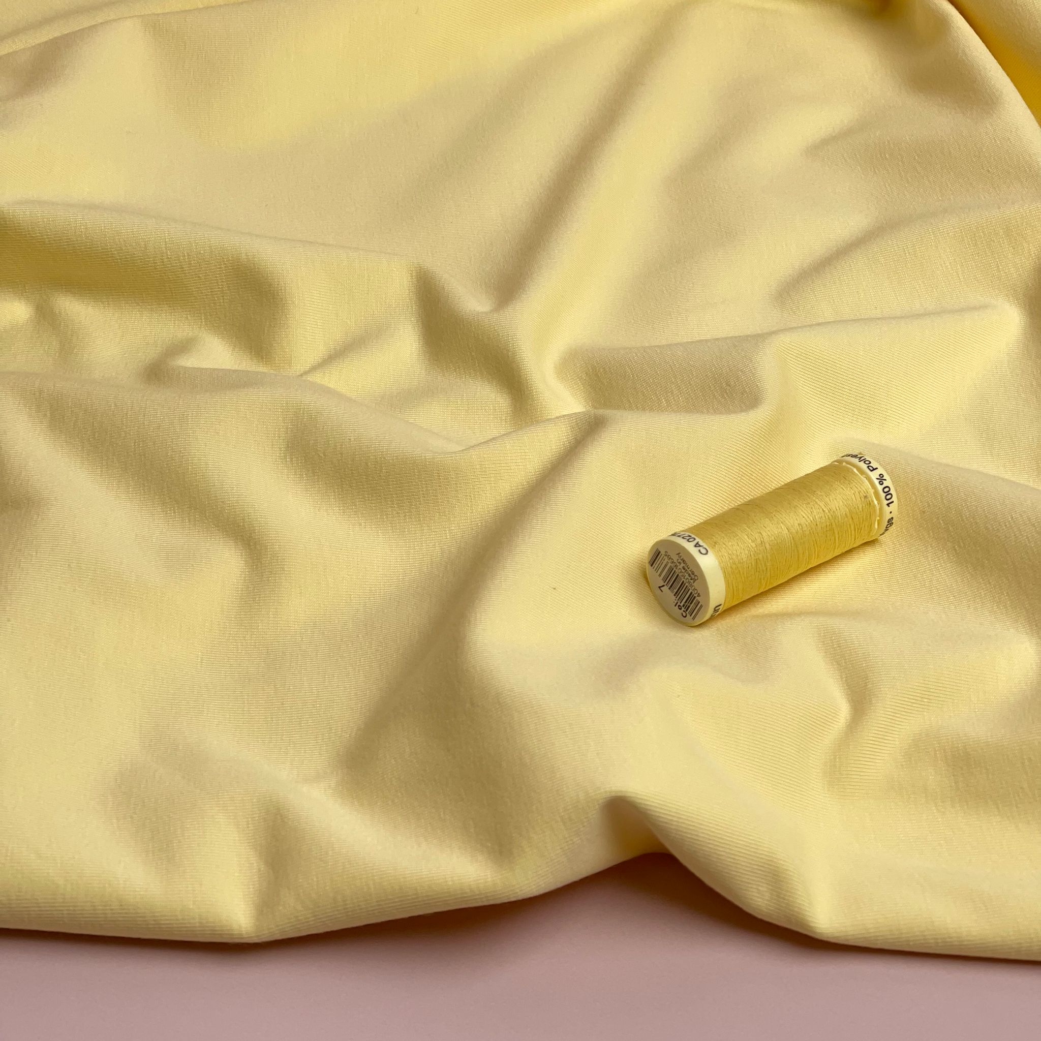 Essential Chic Spring Lemon Cotton Jersey Fabric