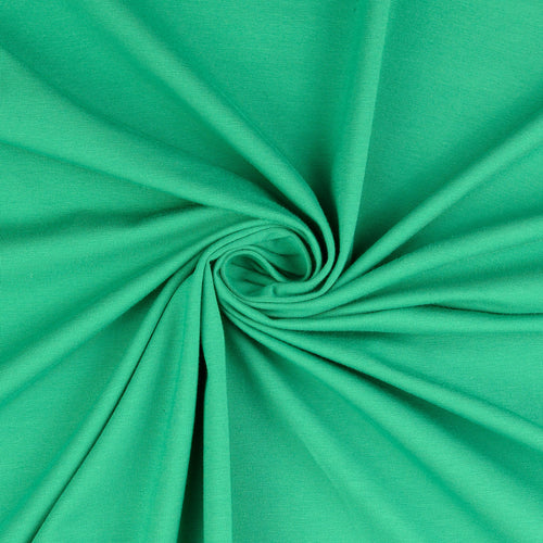REMNANT 1.10 metre - Essential Chic Emerald Green Cotton Jersey Fabric