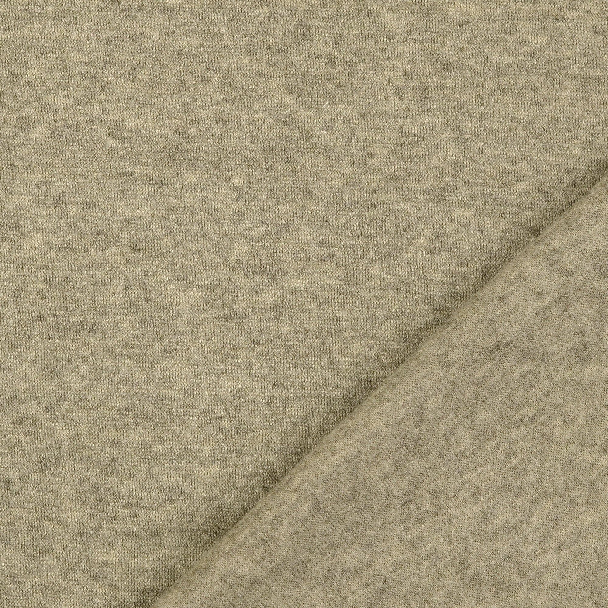 REMNANT 0.68 Metre - Snug Viscose Blend Sweater Knit in Olive Melange
