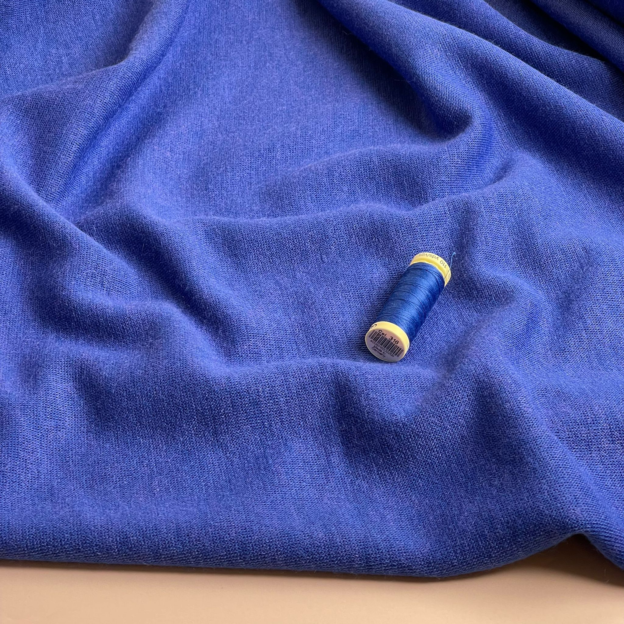 Soft Touch Viscose Blend Sweater Knit in Royal Blue
