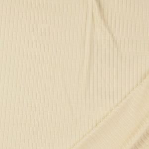 Off-White Ribbed Viscose Jersey Fabric