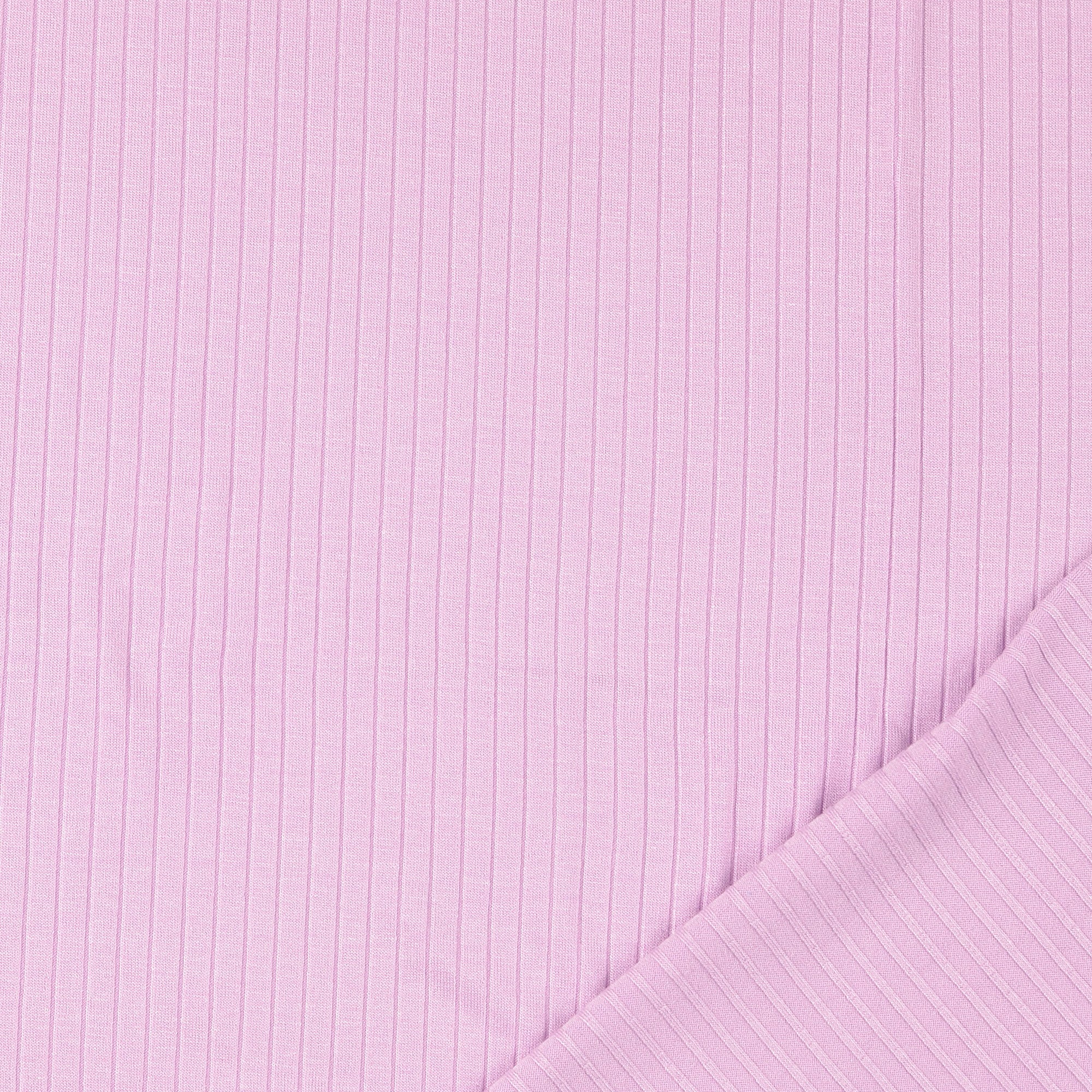 Lilac Ribbed Viscose Jersey Fabric