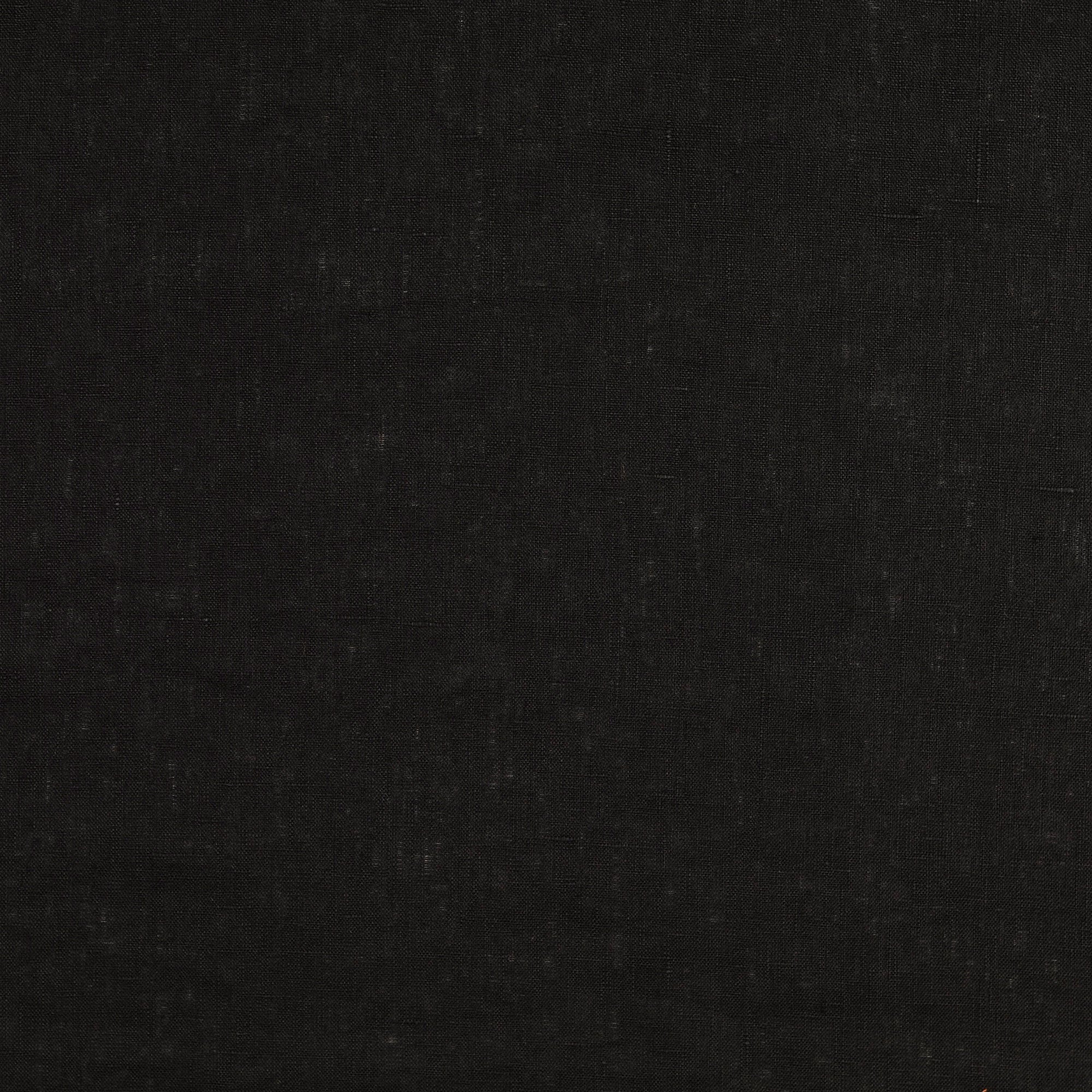 Black Pure Fine Linen Fabric