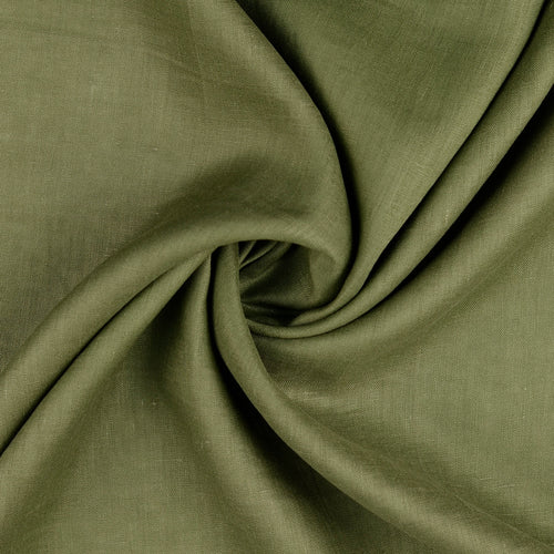 Khaki Pure Fine Linen Fabric