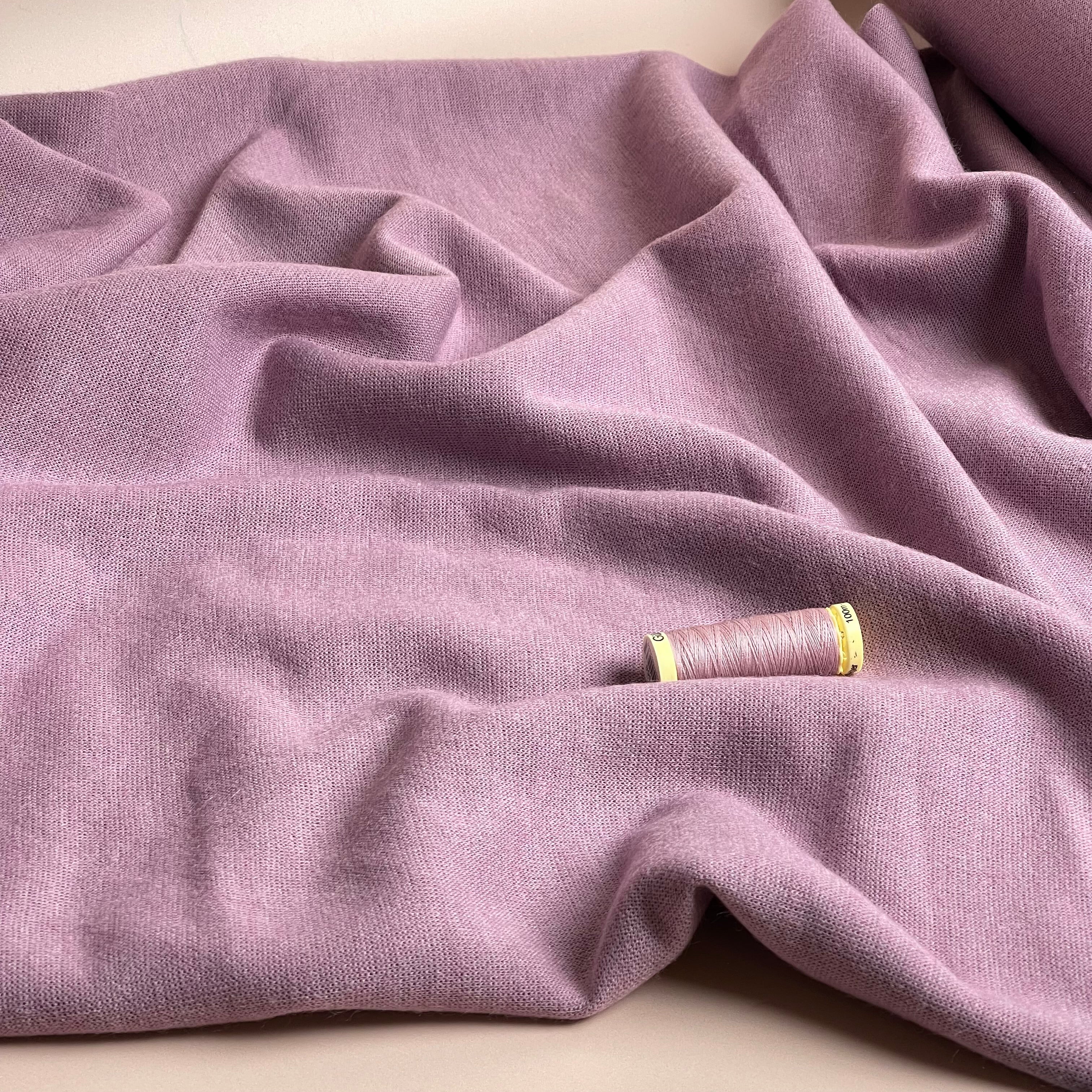 Soft Touch Viscose Blend Sweater Knit in Lilac