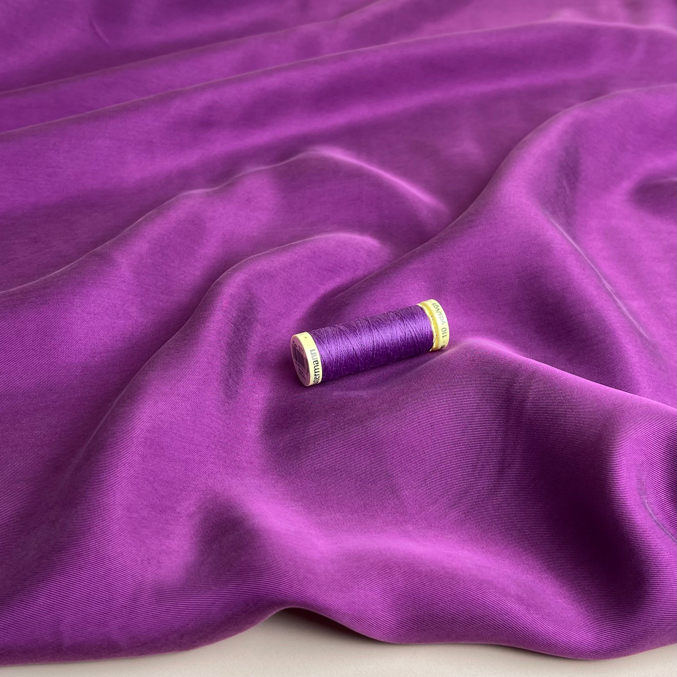 Peach Touch Cupro Viscose Twill Fabric