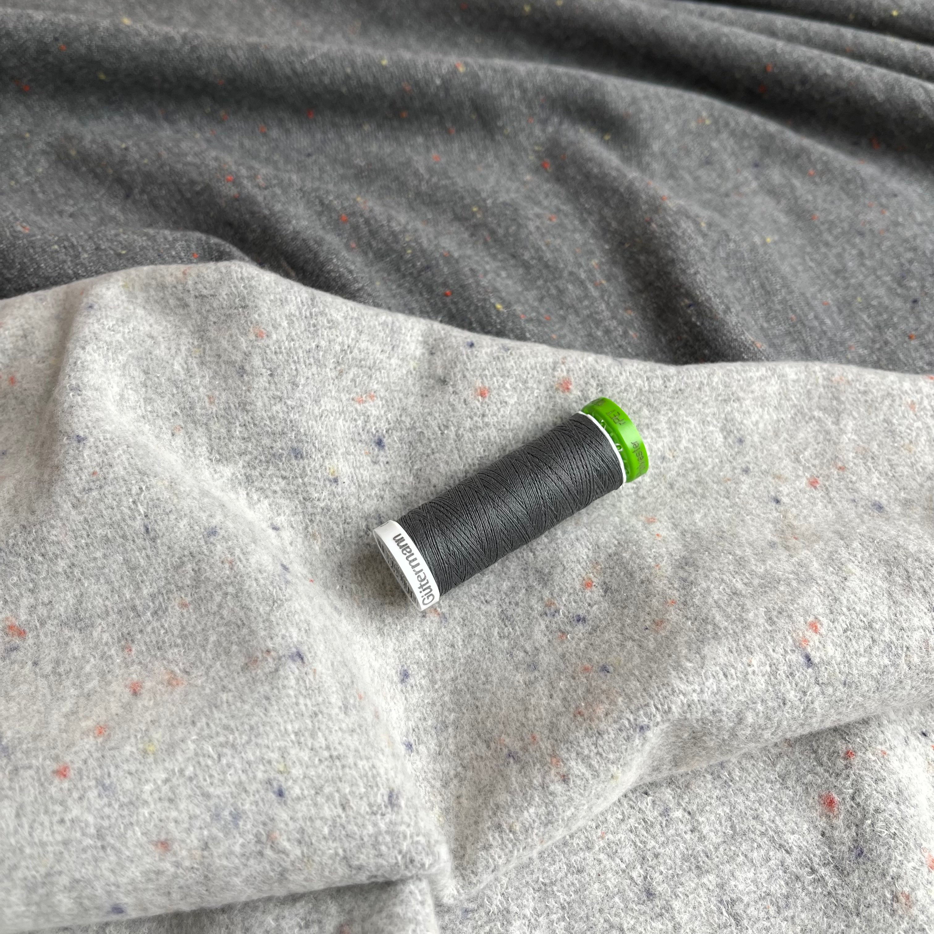 Cosy Colours Charcoal Grey with multi Flecks Sweat-Shirting