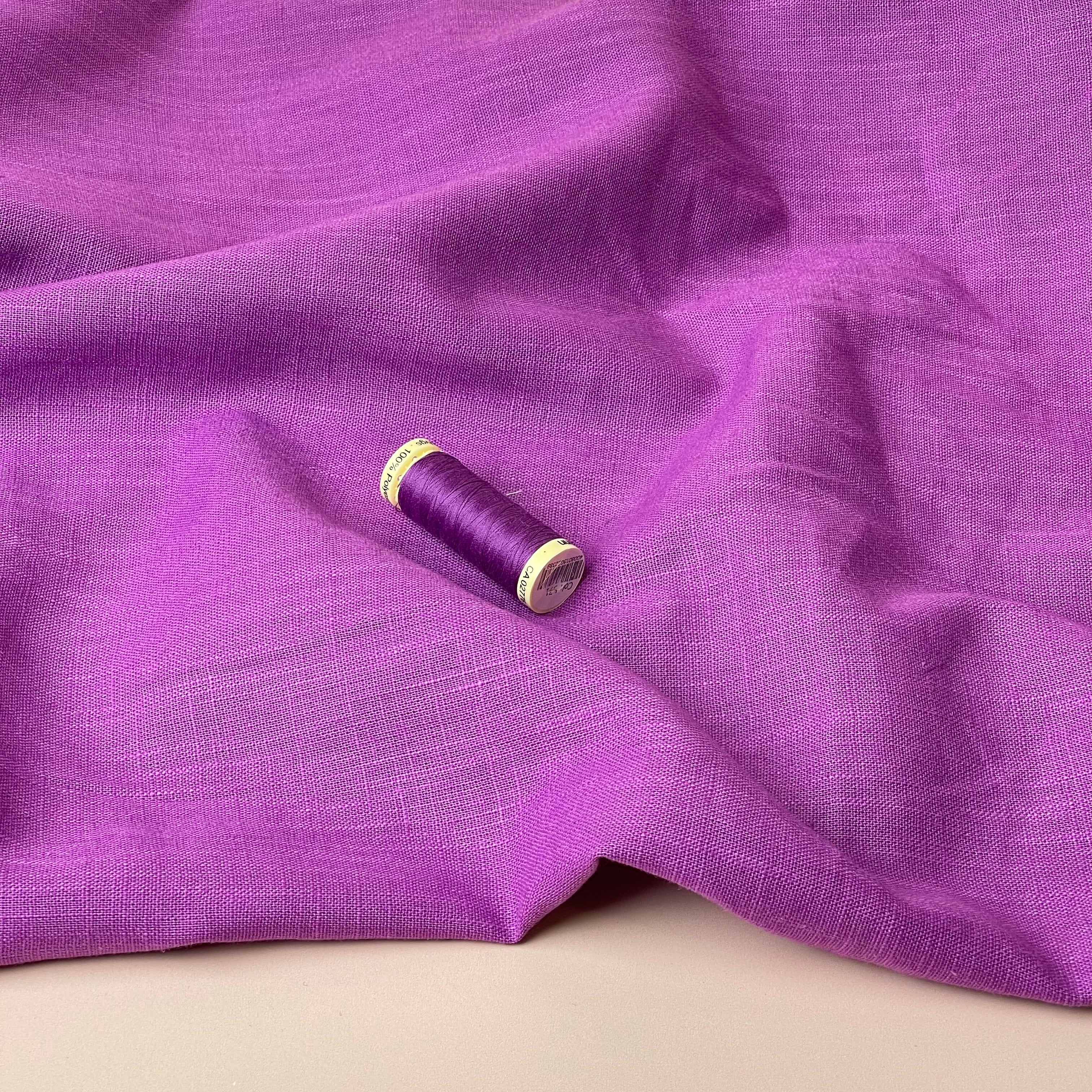 Breeze Cyclamen - Enzyme Washed Linen Fabric