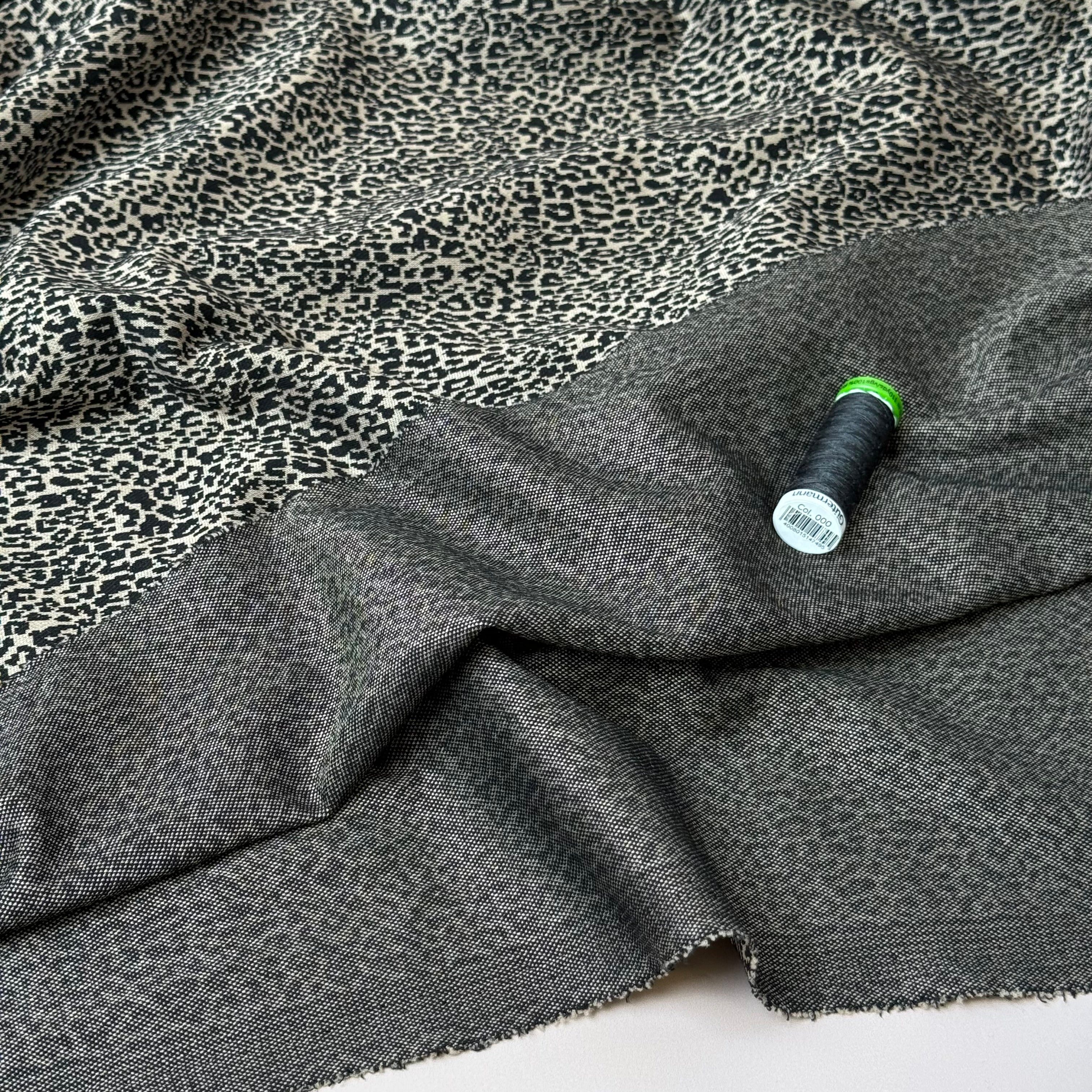 Leopard Sand Yarn Dyed Jacquard Knit