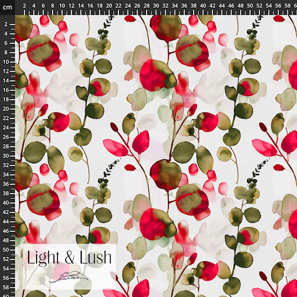Light & Lush - Eucalyptus Leaves Viscose Twill Fabric
