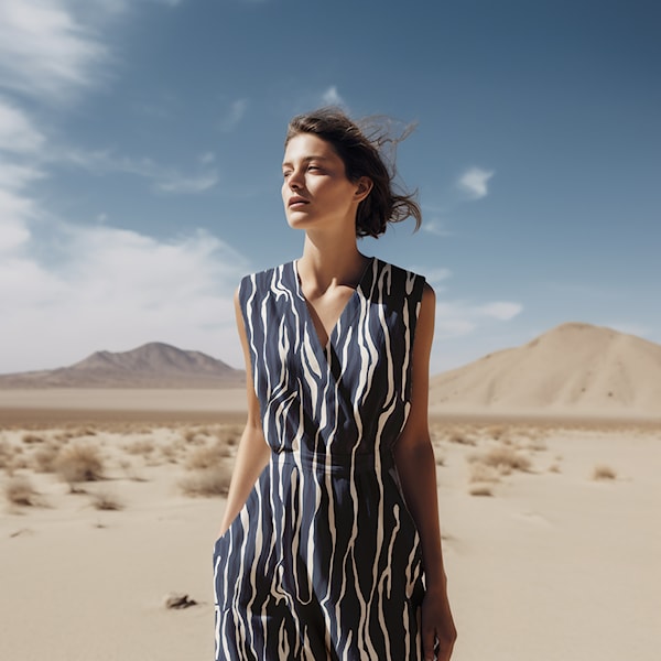 Light & Lush - Coastal Waves Viscose Twill Fabric