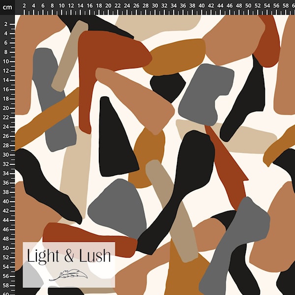 REMNANT 0.66 Metre - Light & Lush - Rustic Pebbles Viscose Twill Fabric