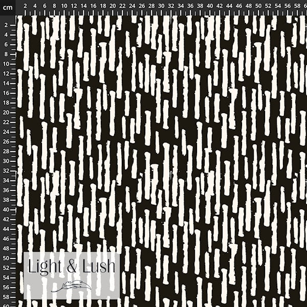Light & Lush - Monochrome Bricks Viscose Twill Fabric