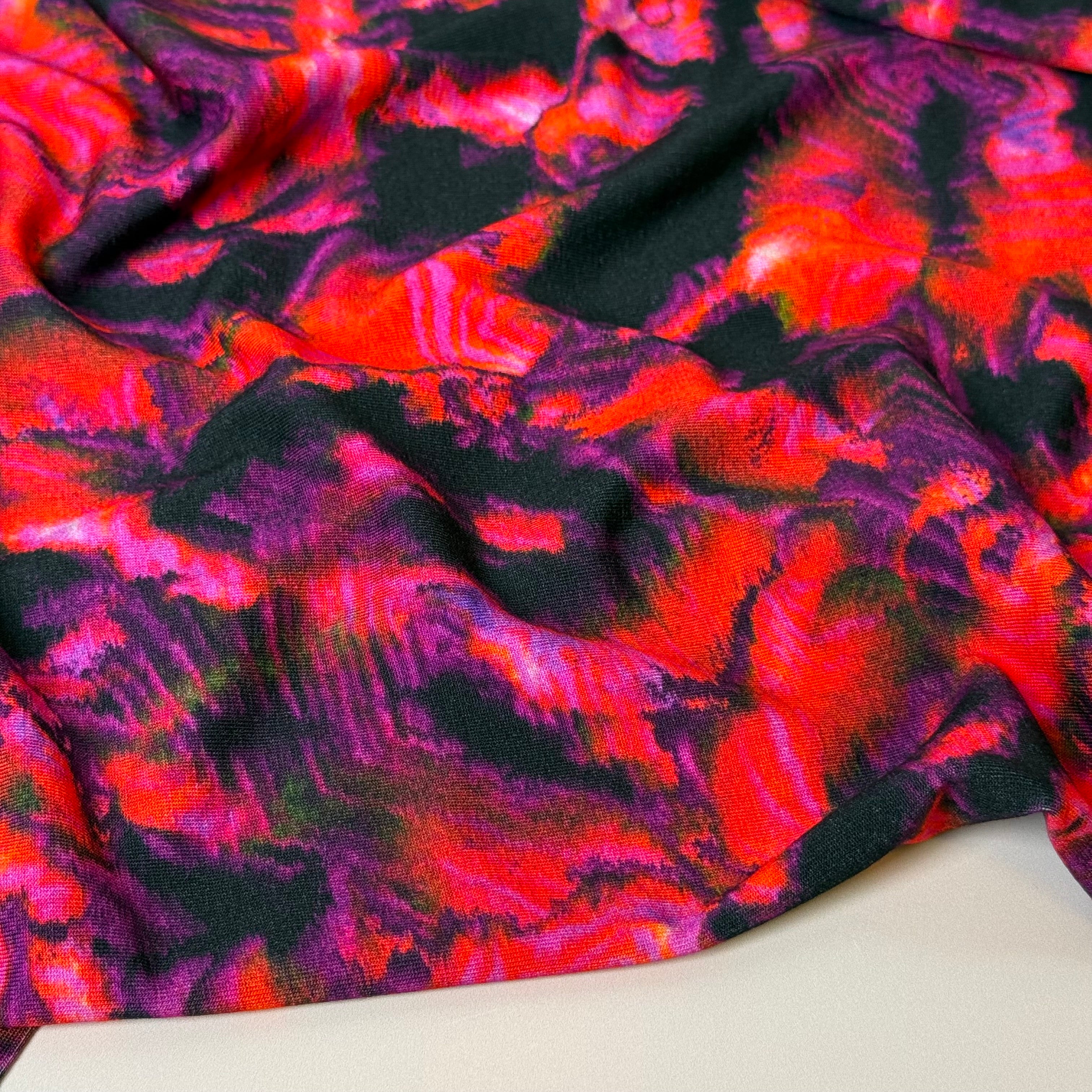 Danish Design - Abstract Red ECOVERVO™ Viscose Jersey