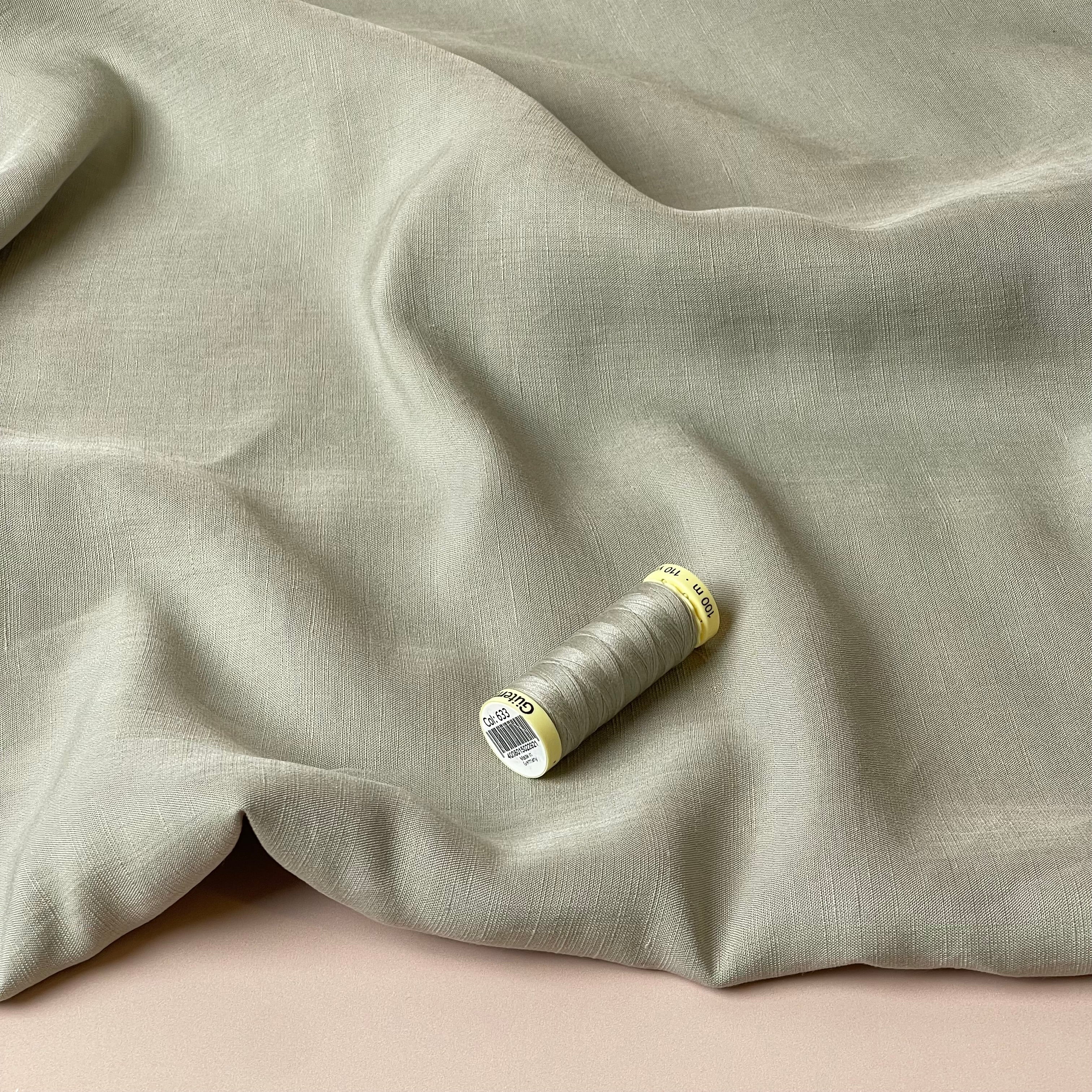 Lush Sand Light Viscose Linen Crepe Dress Fabric