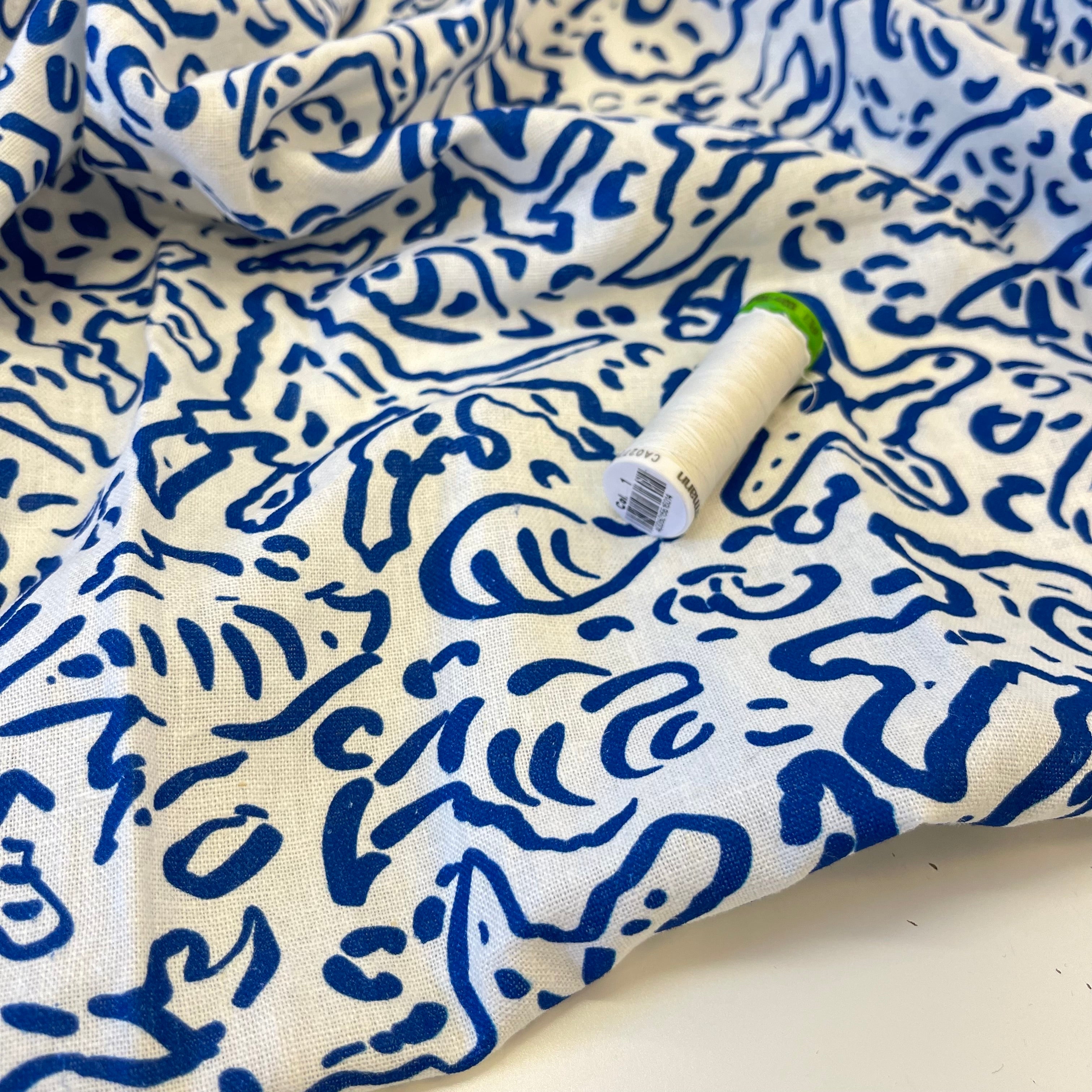 Sewing Kit - RAMONA Dress in Sealife Linen Viscose